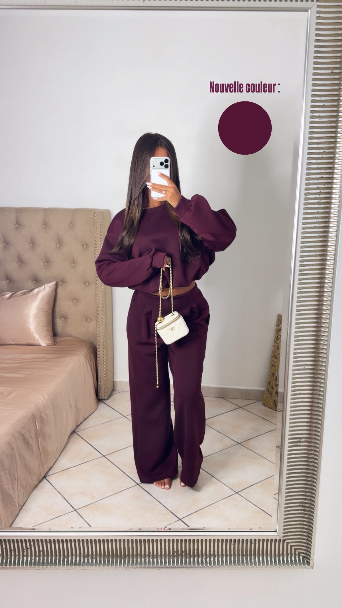 Ensemble sweat bouffant et pantalon [PRUNE]