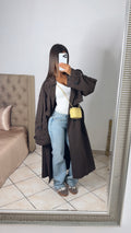 Trench long oversize [MARRON]