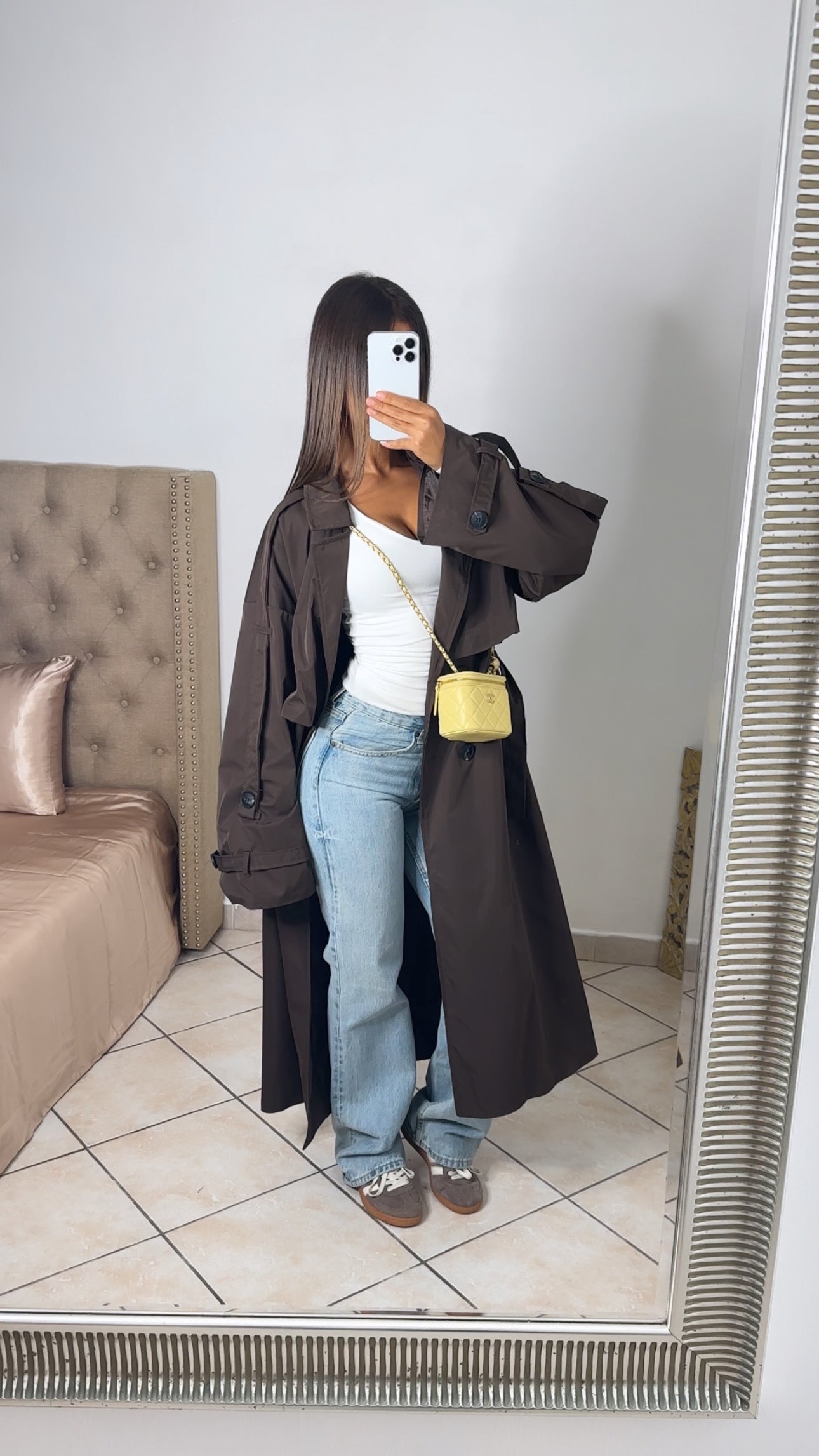 Trench long oversize [MARRON]