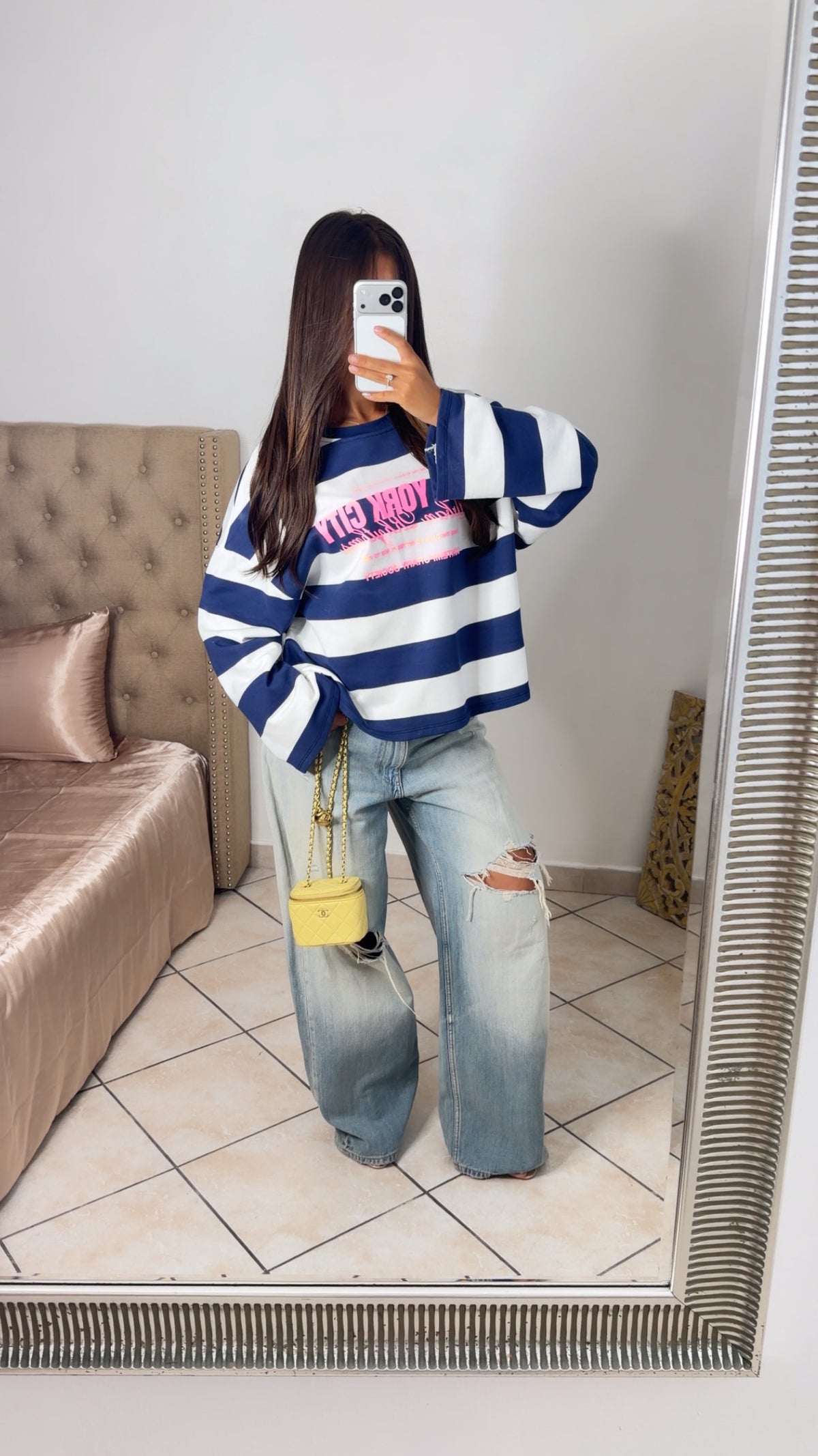 Pull marinière NEW YORK [BLEU]