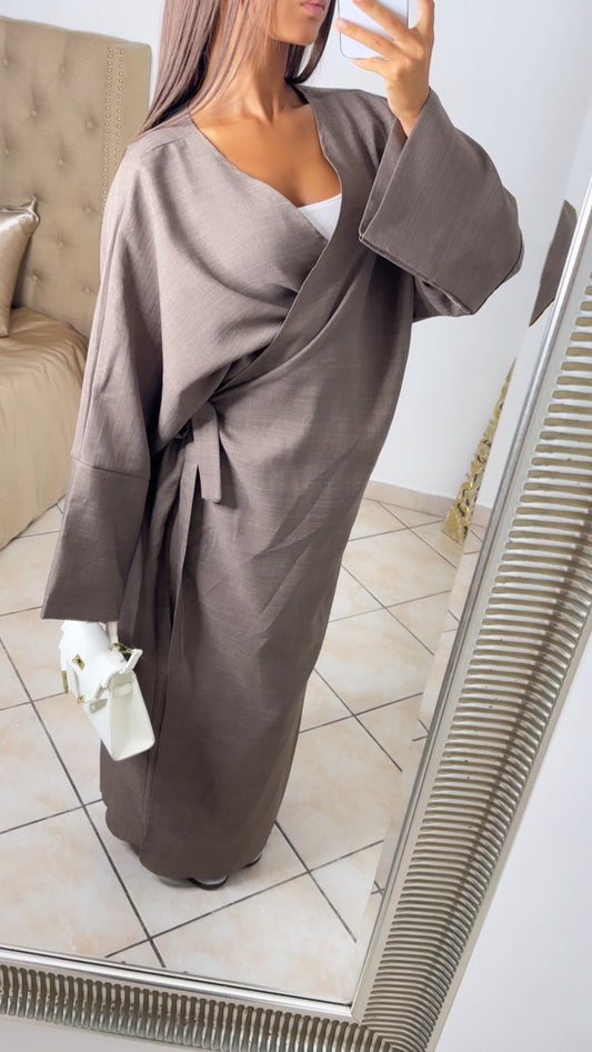 Robe kimono [TAUPE]