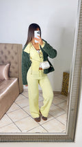 Veste à col jaune inspiration Z [KAKI]