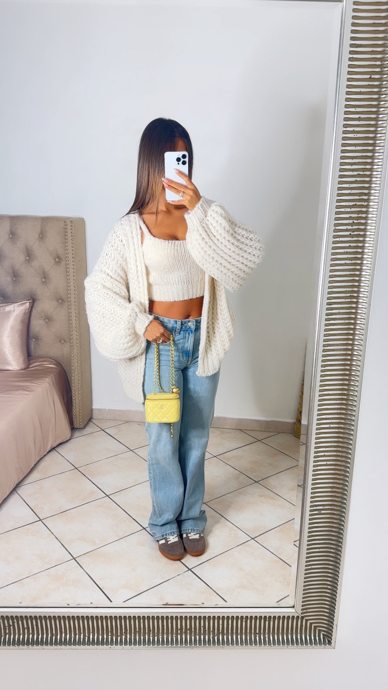 Cardigan en grosse maille [CREME]