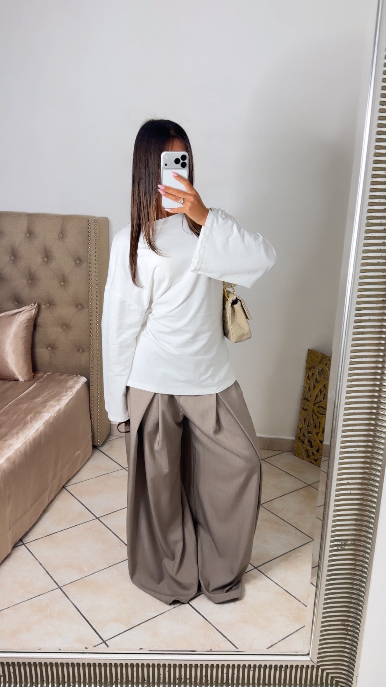 T-shirt oversize à cintrée au dos [BLANC]
