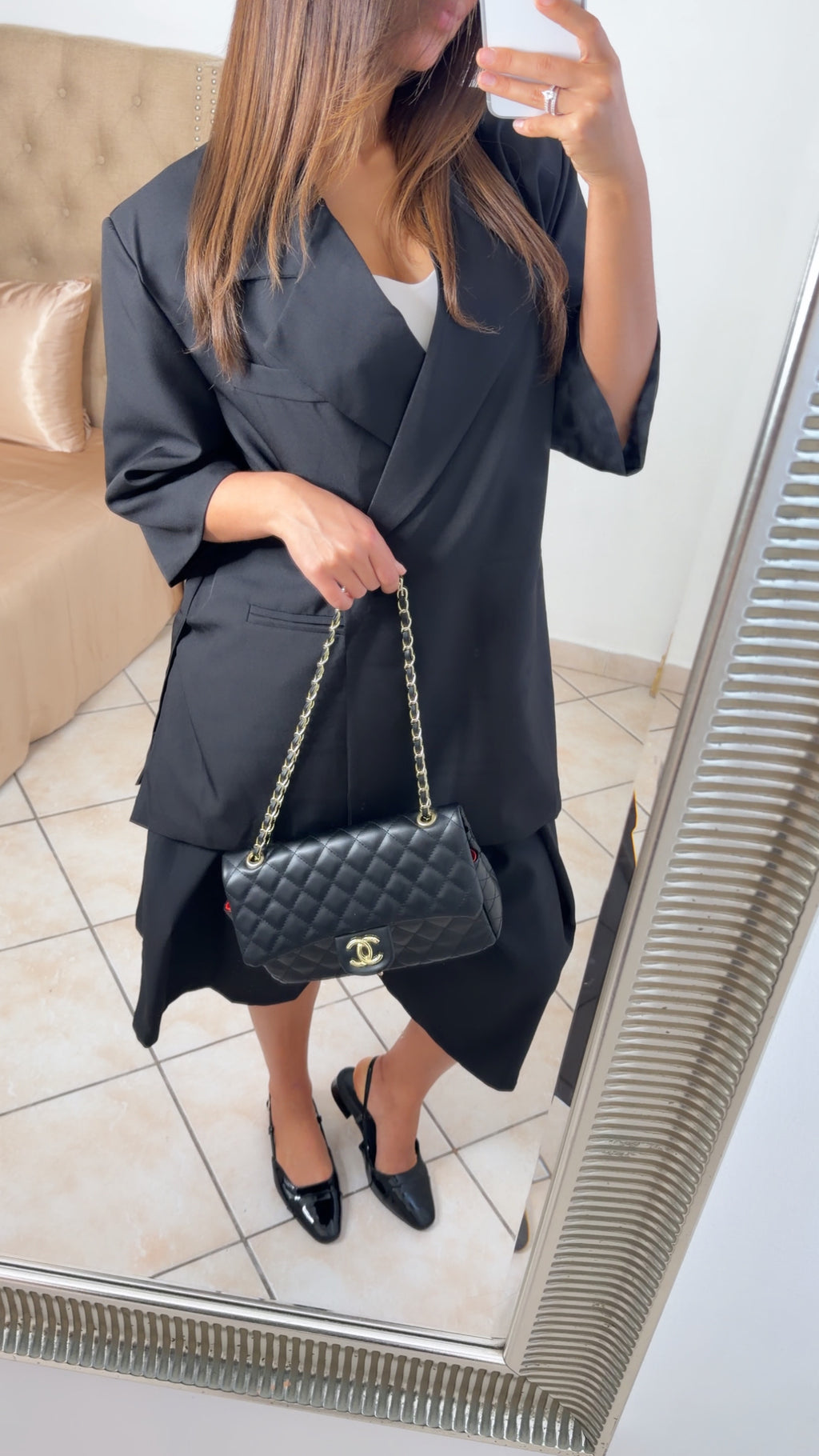 Blazer manches courtes [NOIR]