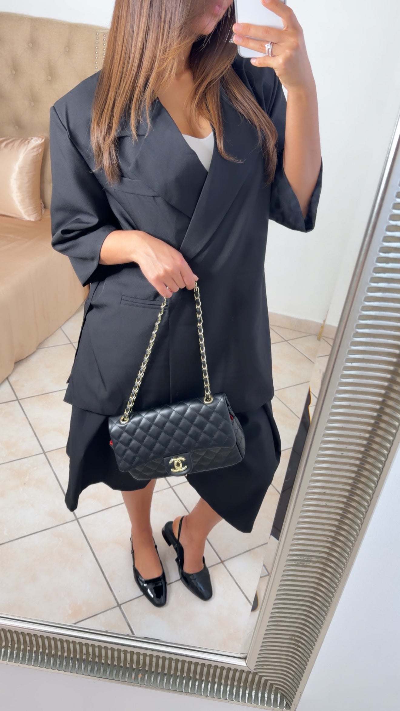Blazer manches courtes [NOIR]