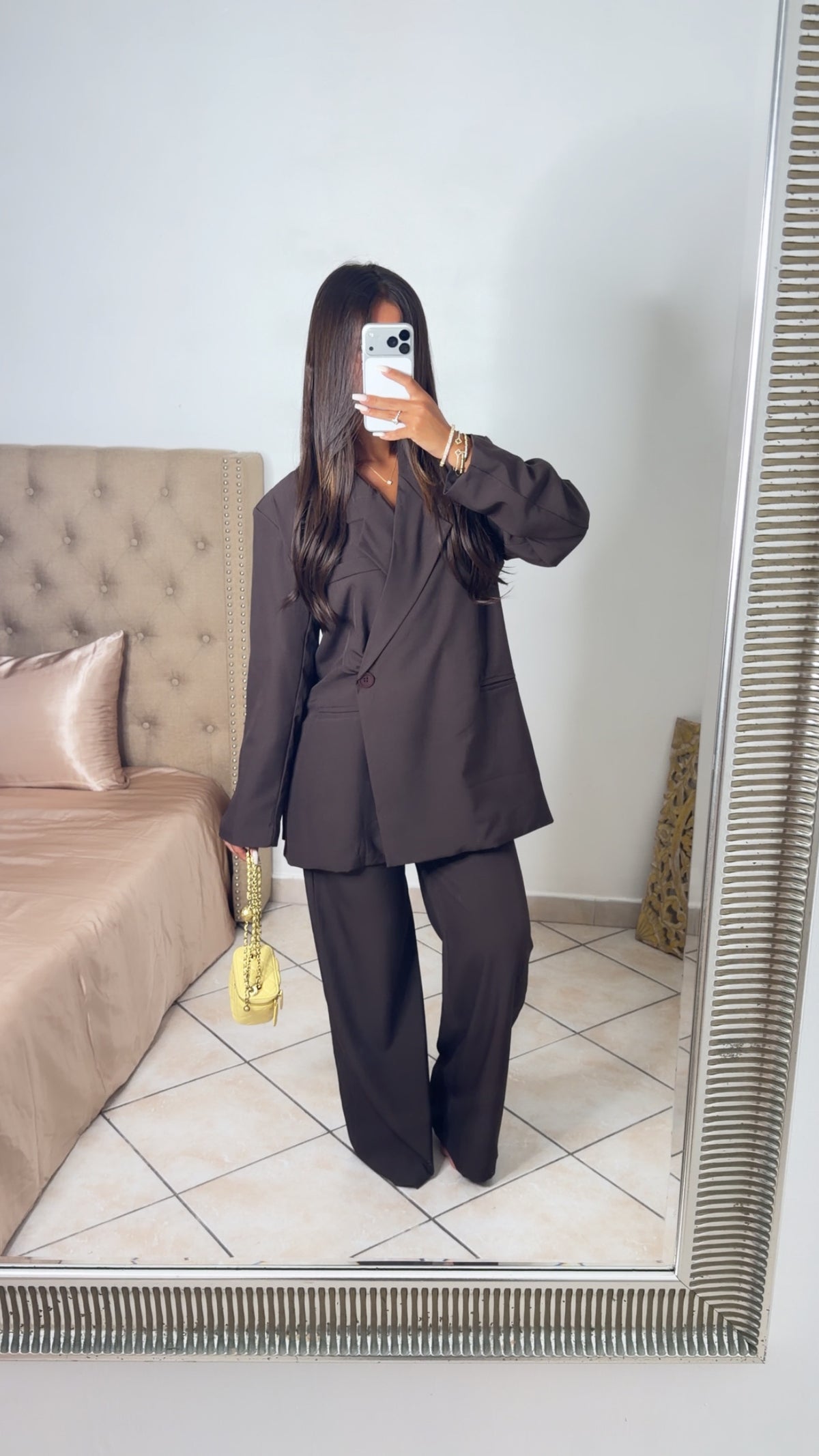 Ensemble tailleur oversize [MARRON]