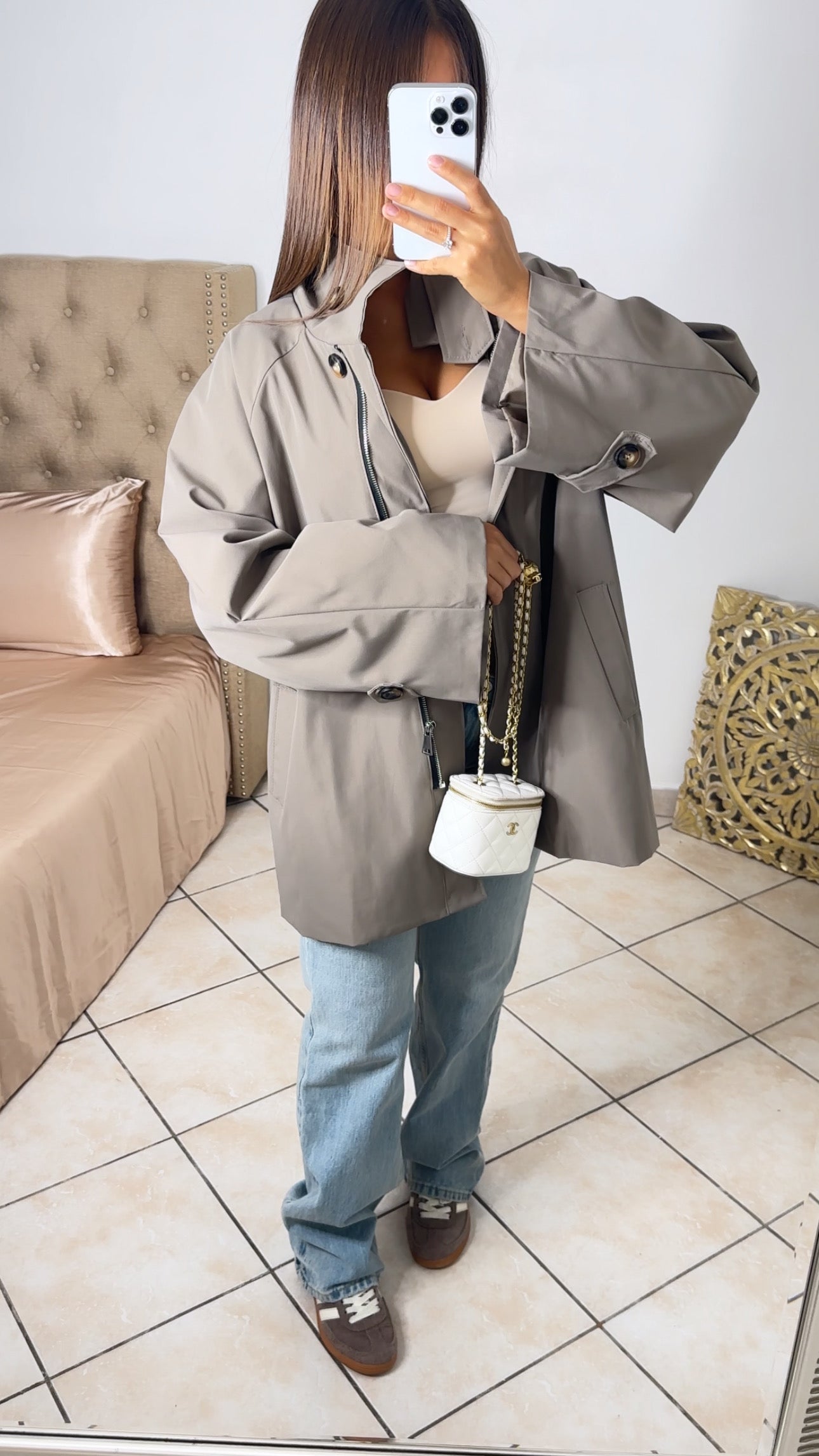 Trench court oversize [TAUPE]