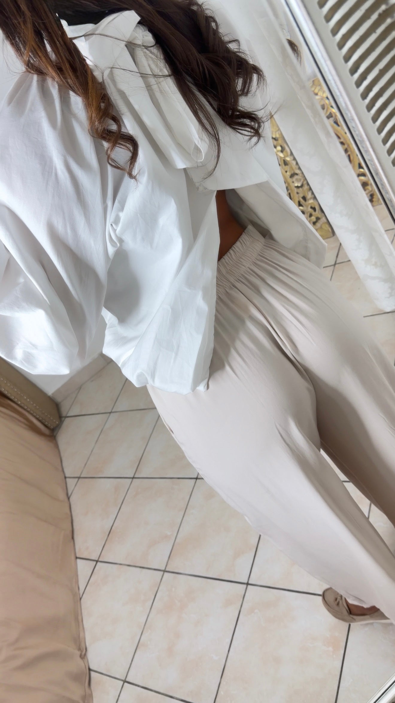 Pantalon tailleur fluide [BEIGE]