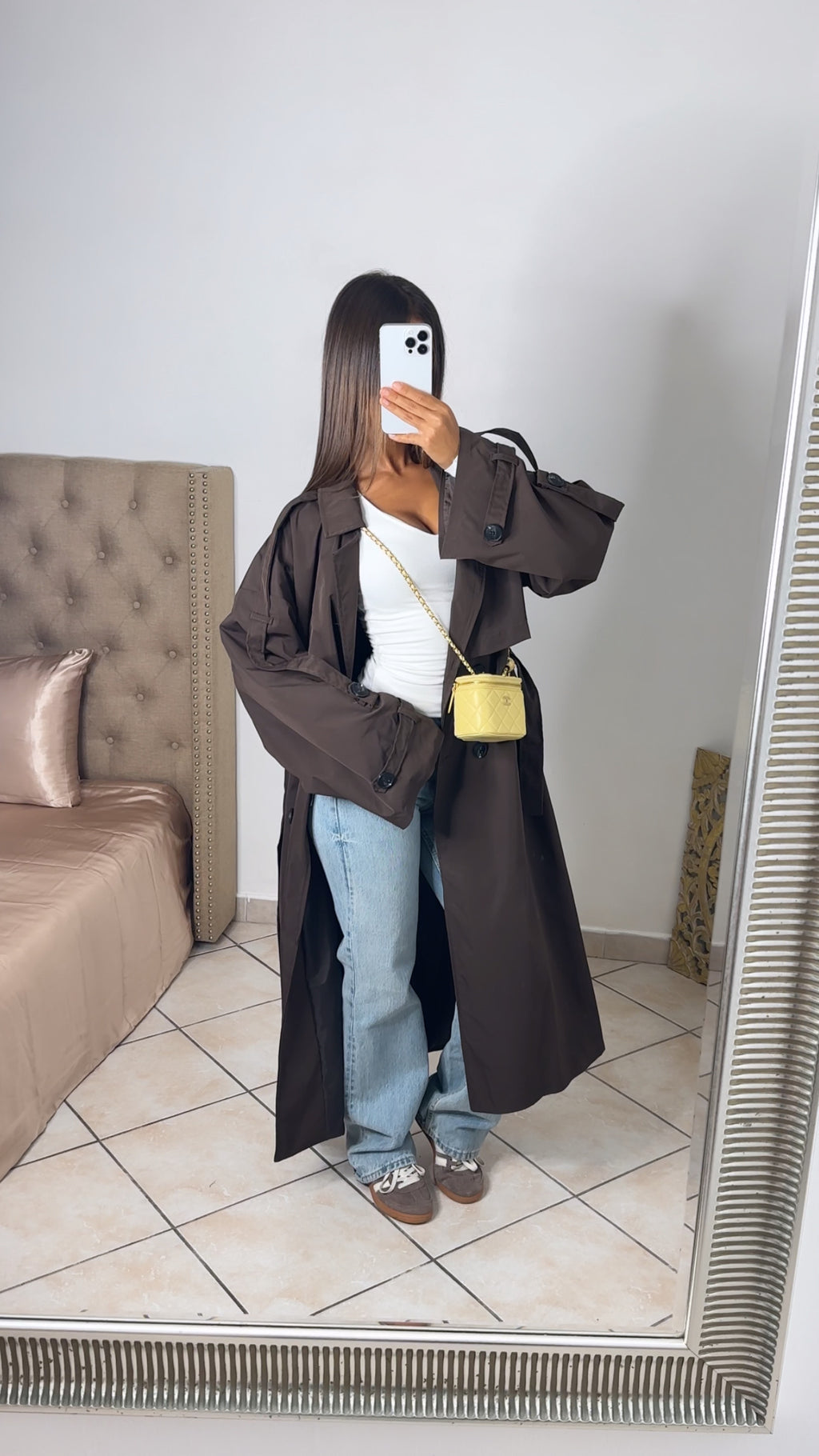 Trench long oversize [MARRON]
