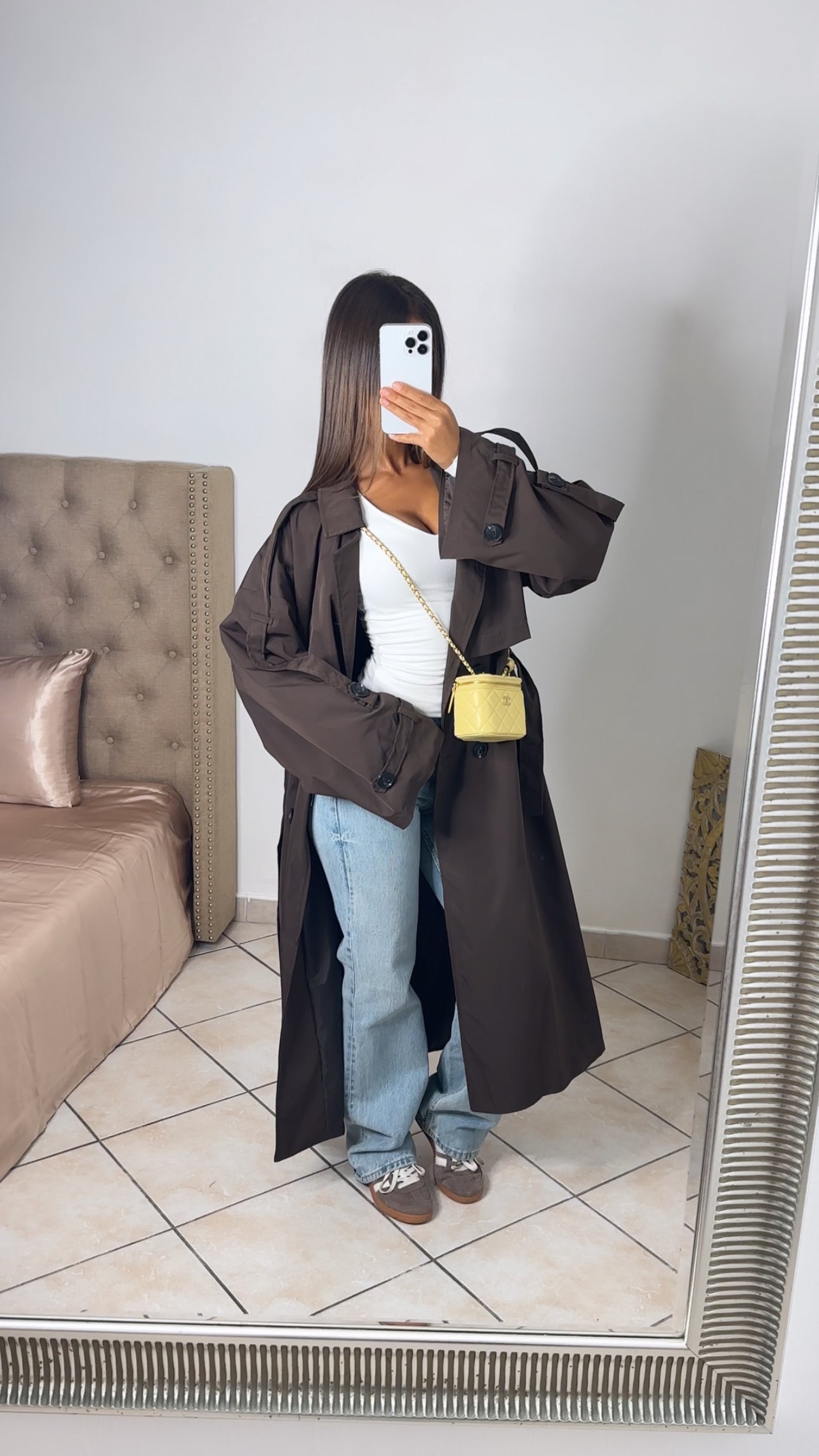 Trench long oversize [MARRON]