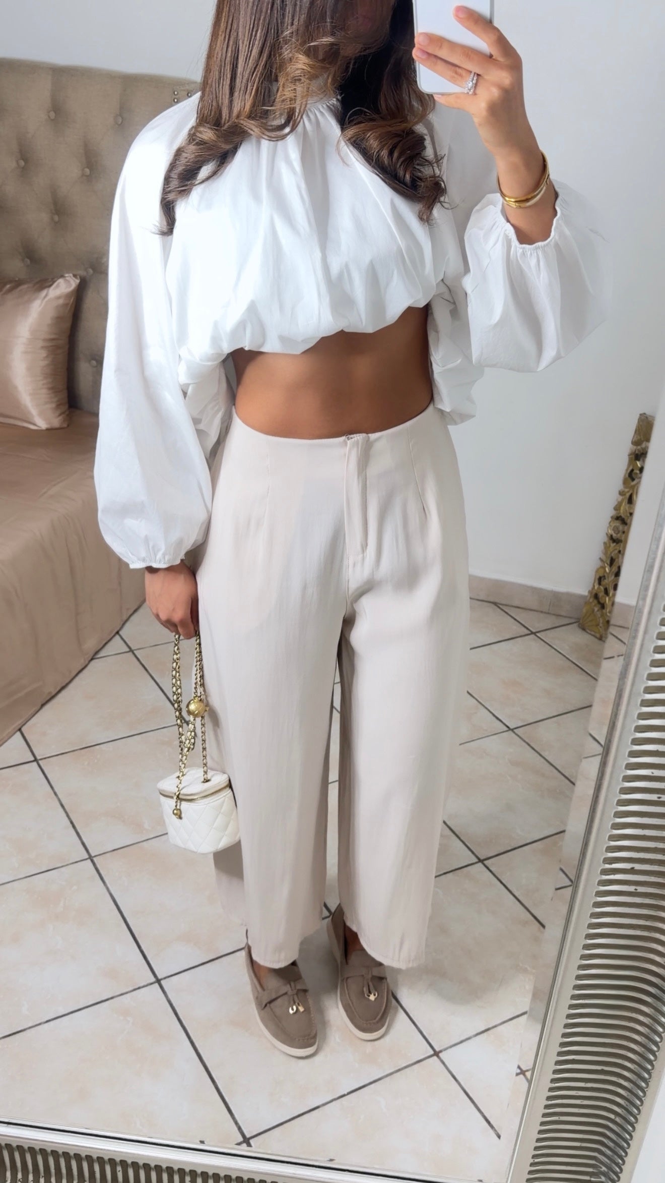 Pantalon tailleur fluide [BEIGE]