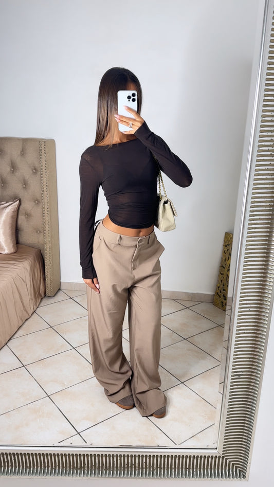 Top cachemire transparent [MARRON] #76