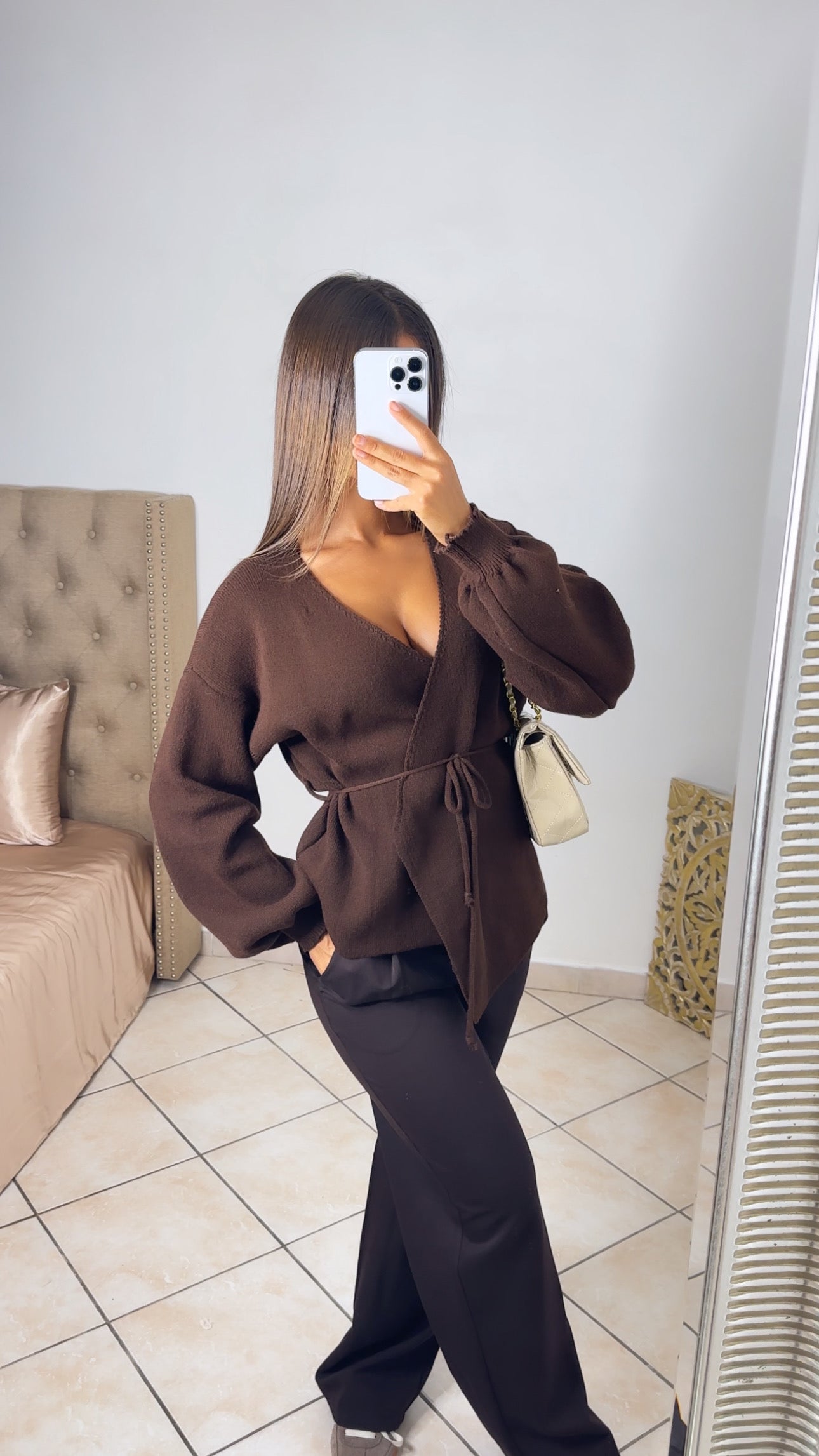 Gilet à nouer [MARRON]