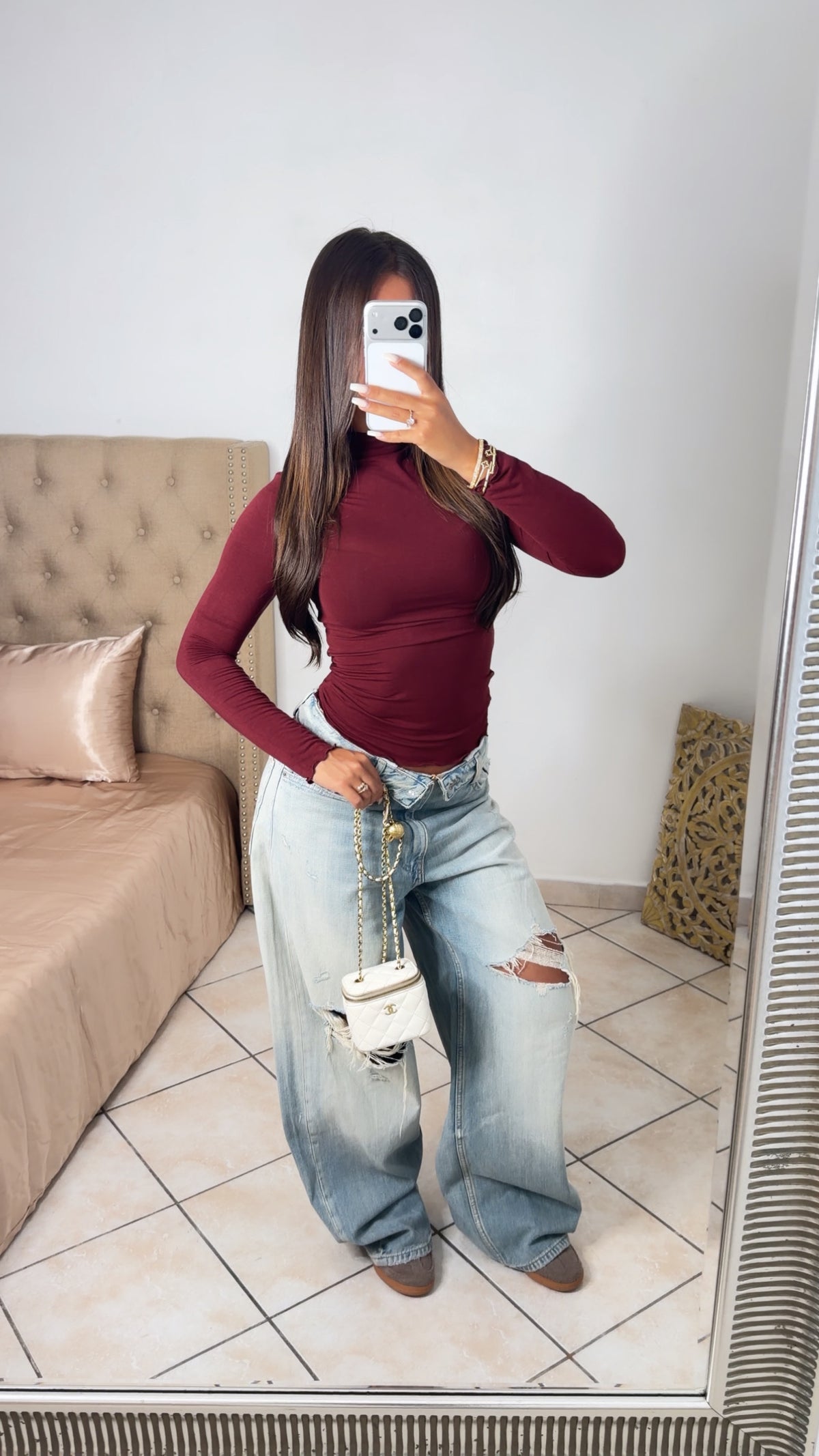 Top moulant col montant [BORDEAUX]