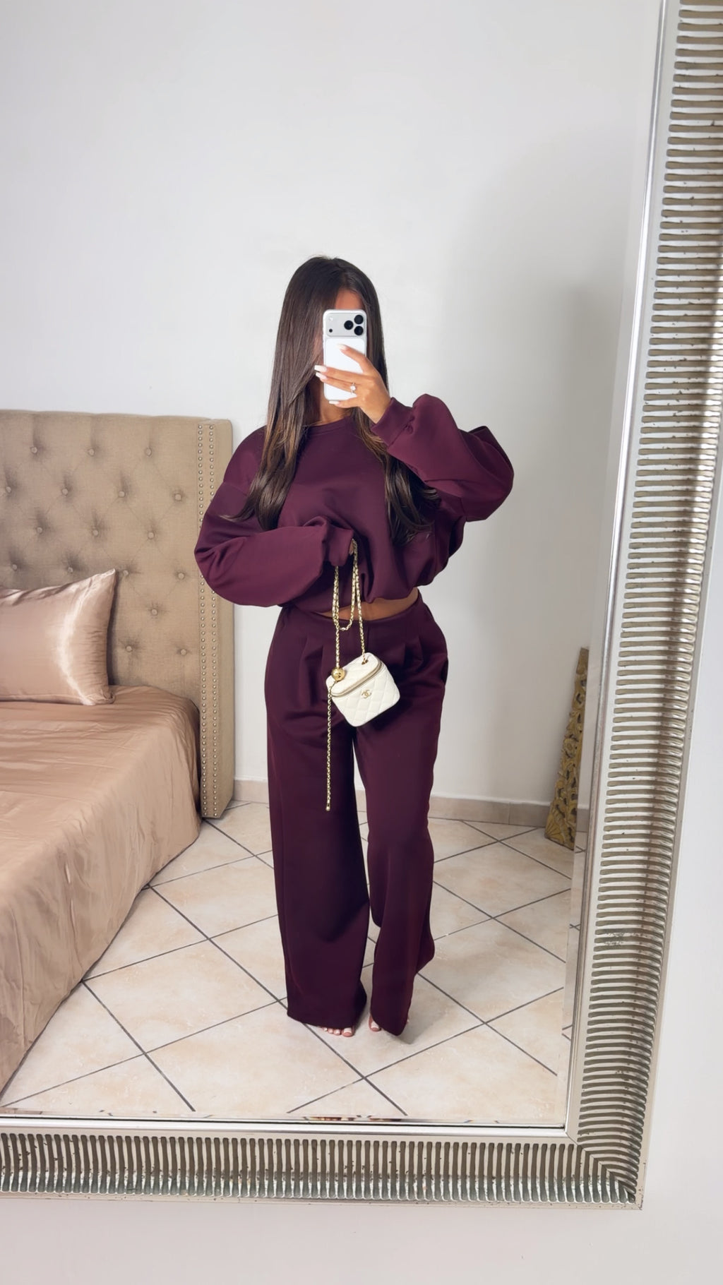 Ensemble sweat bouffant et pantalon [PRUNE]