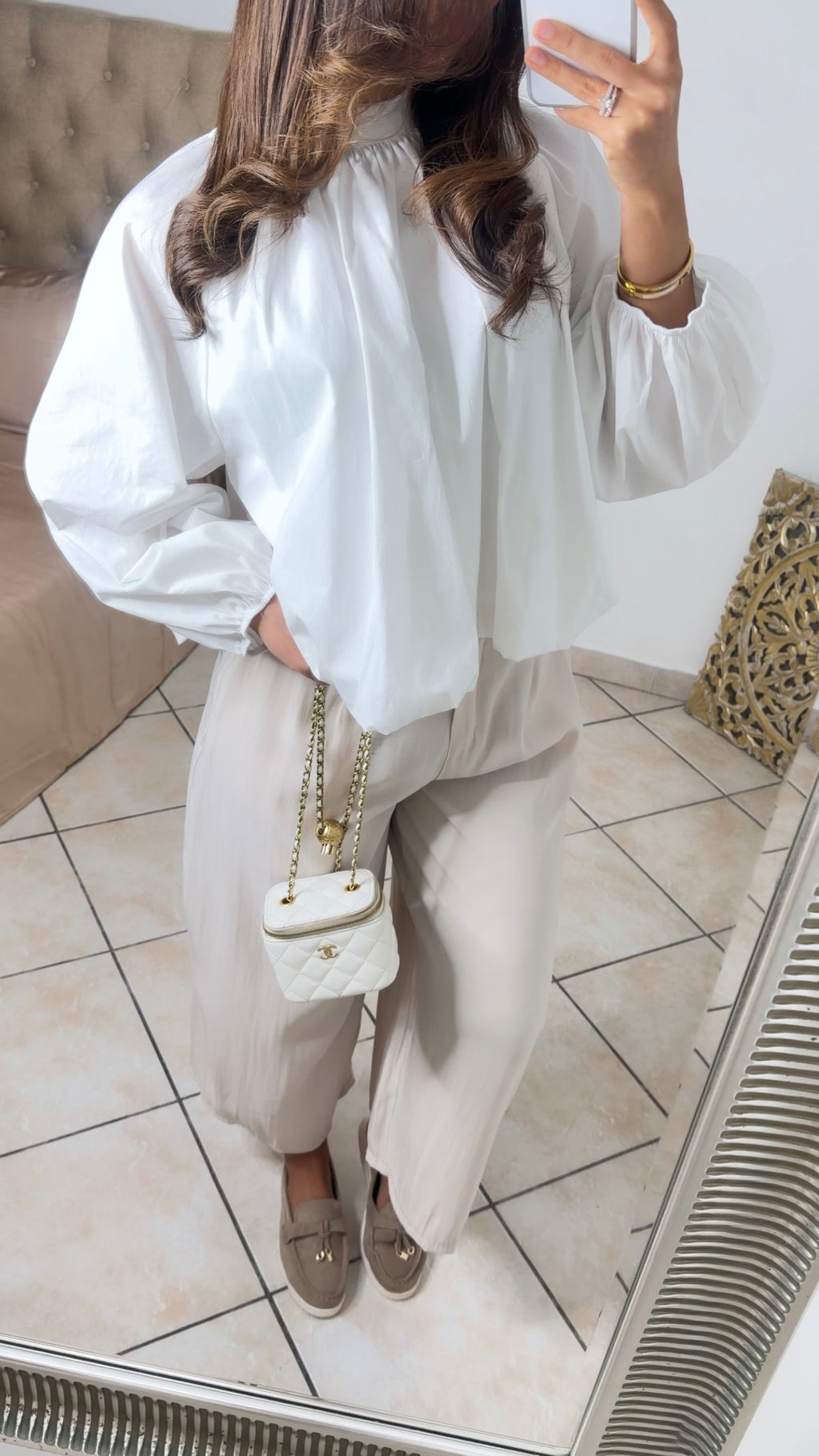 Pantalon tailleur fluide [BEIGE]