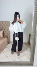 Pantalon tailleur fluide [MARRON]