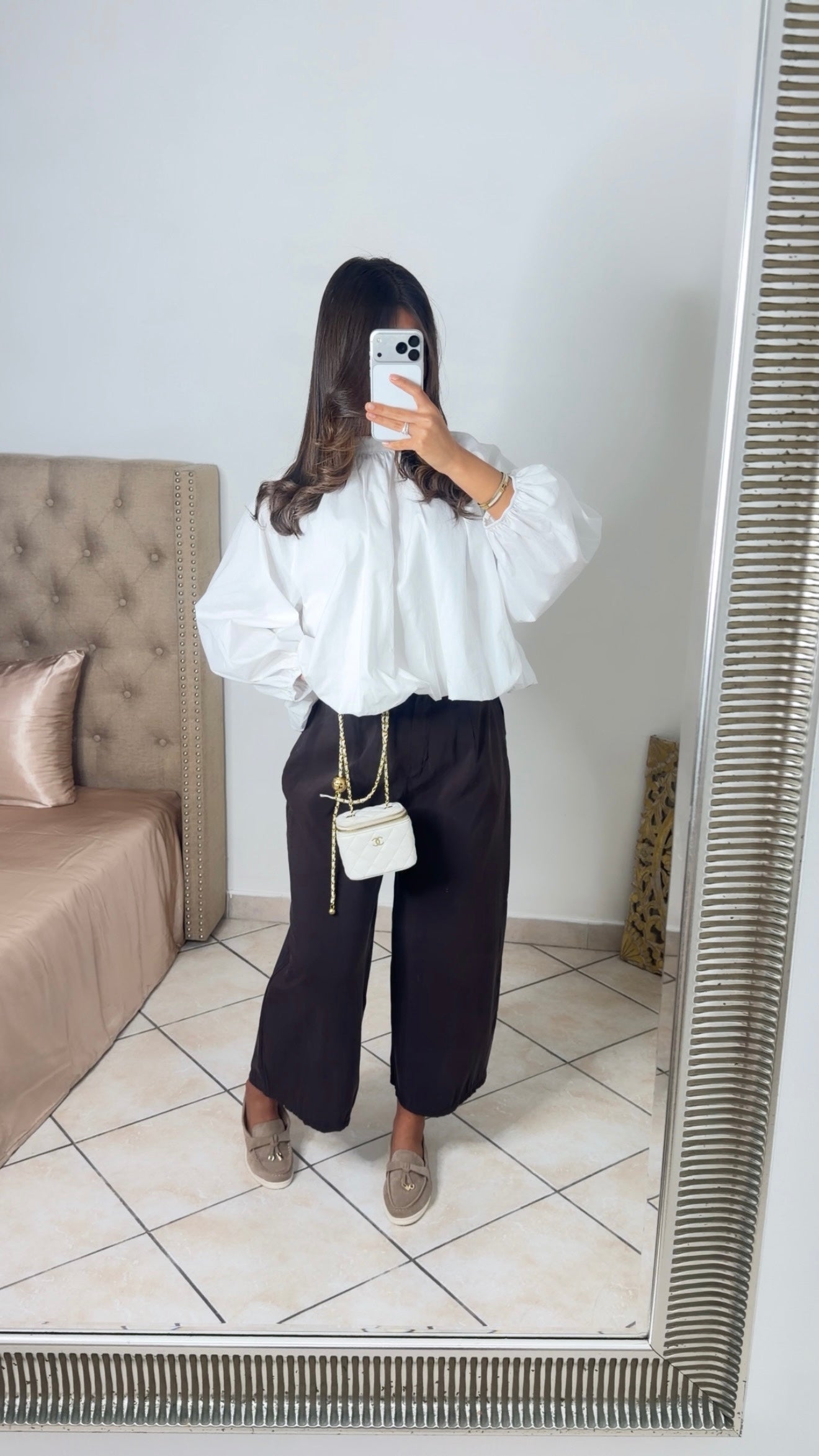 Pantalon tailleur fluide [MARRON]