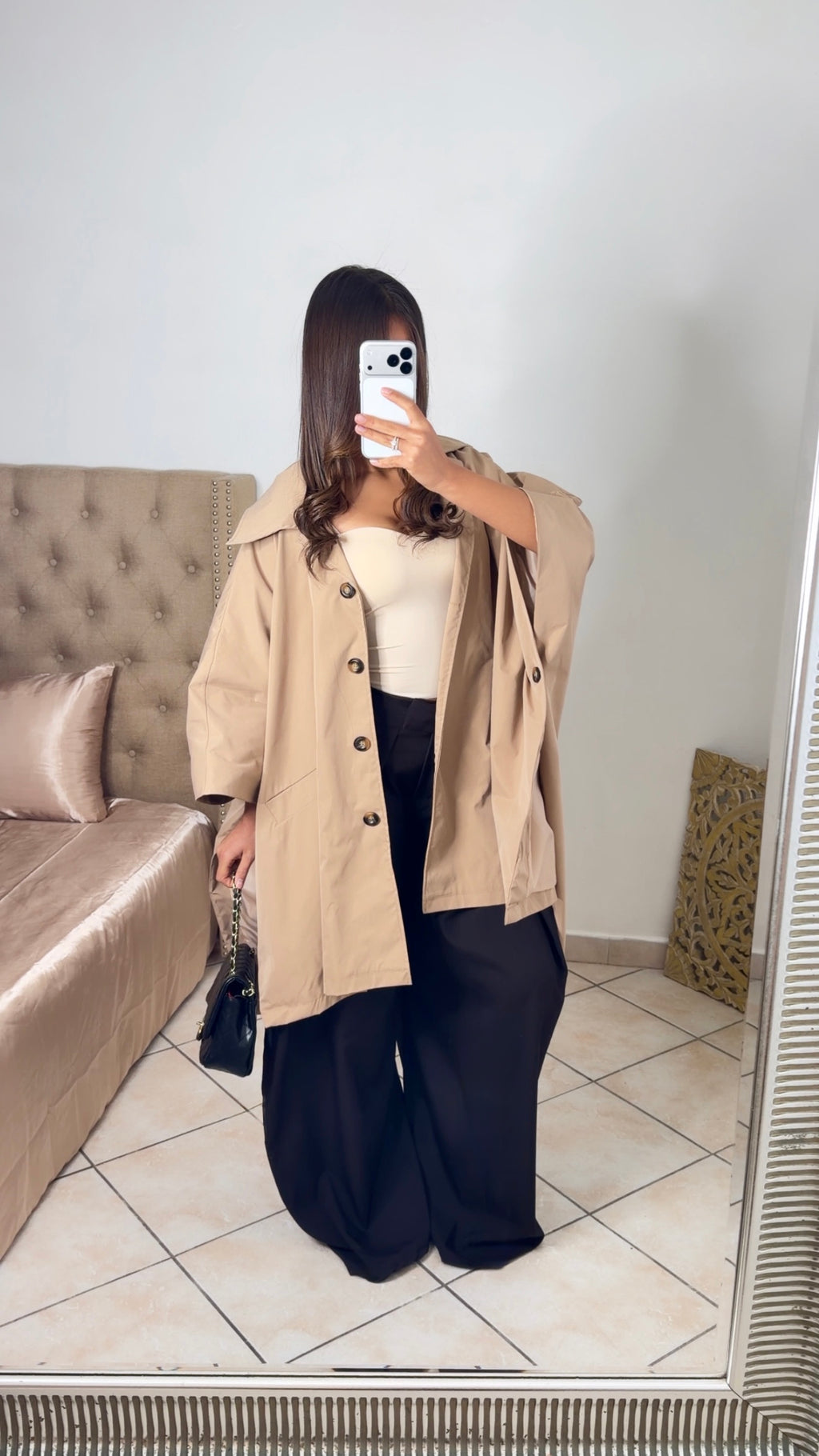 Trench oversize façon cape [CAMEL]