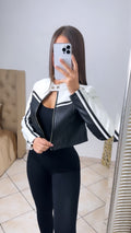 Veste courte similicuir [NOIR]