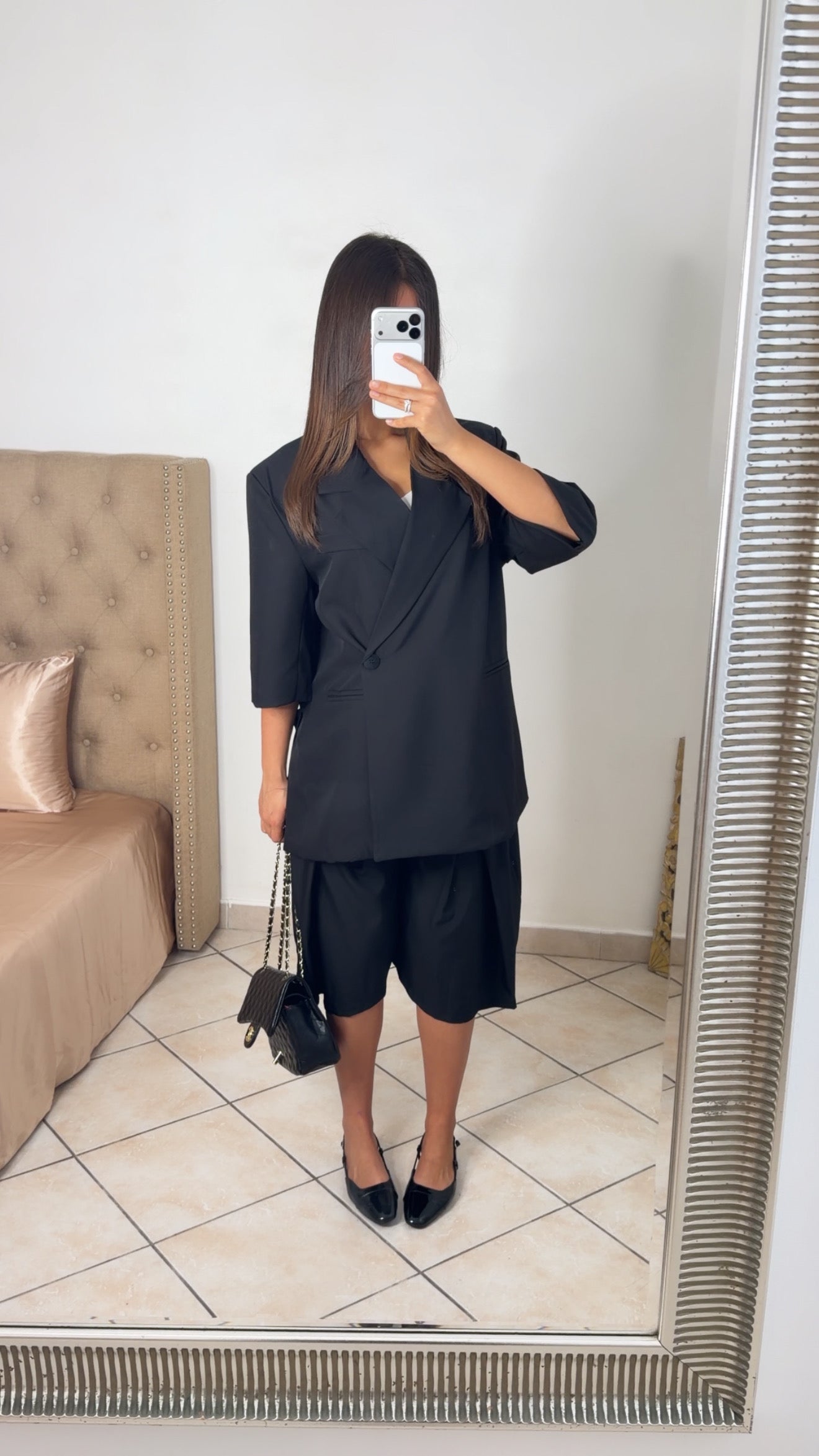 Blazer manches courtes [NOIR]