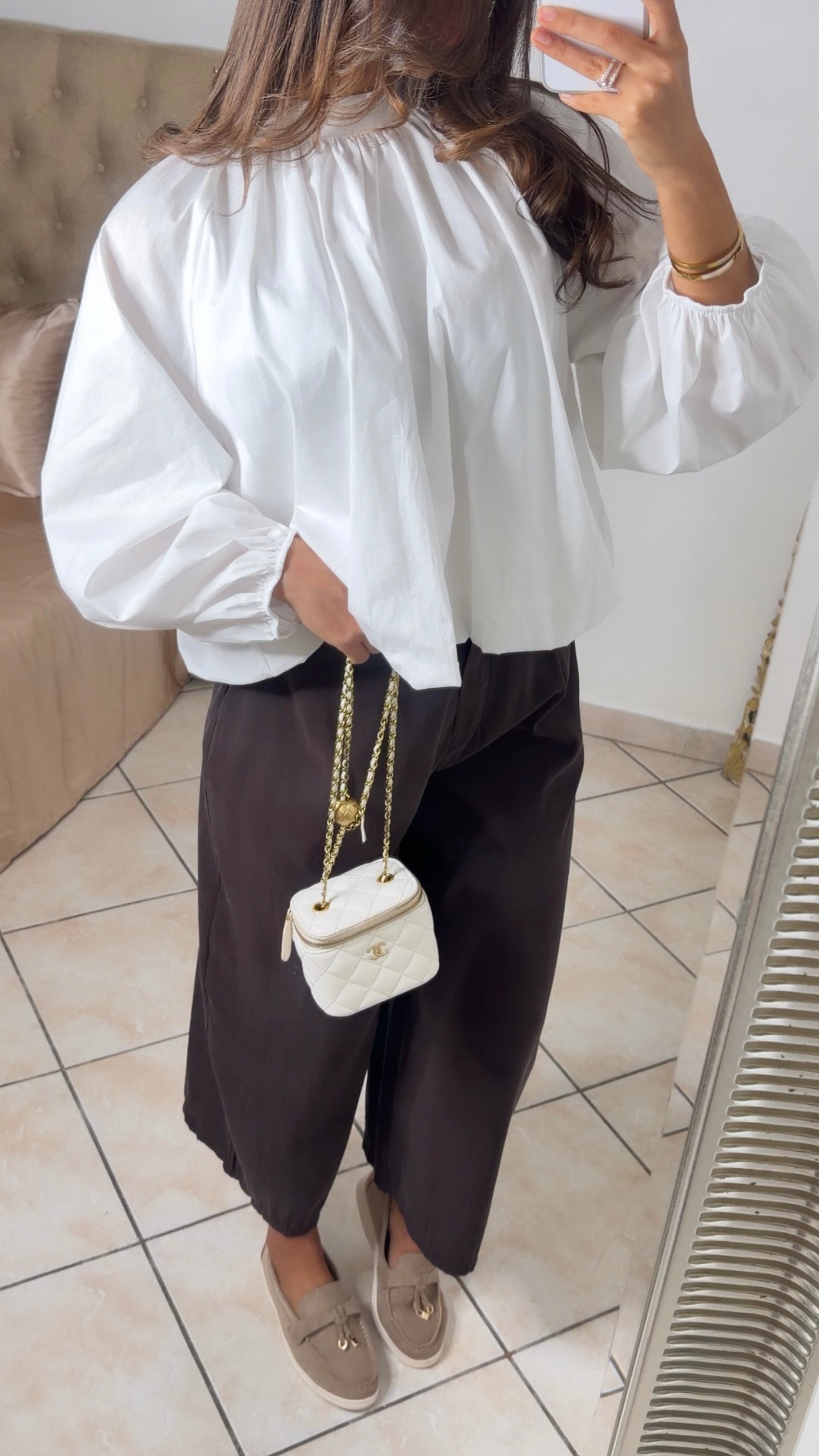 Pantalon tailleur fluide [MARRON]