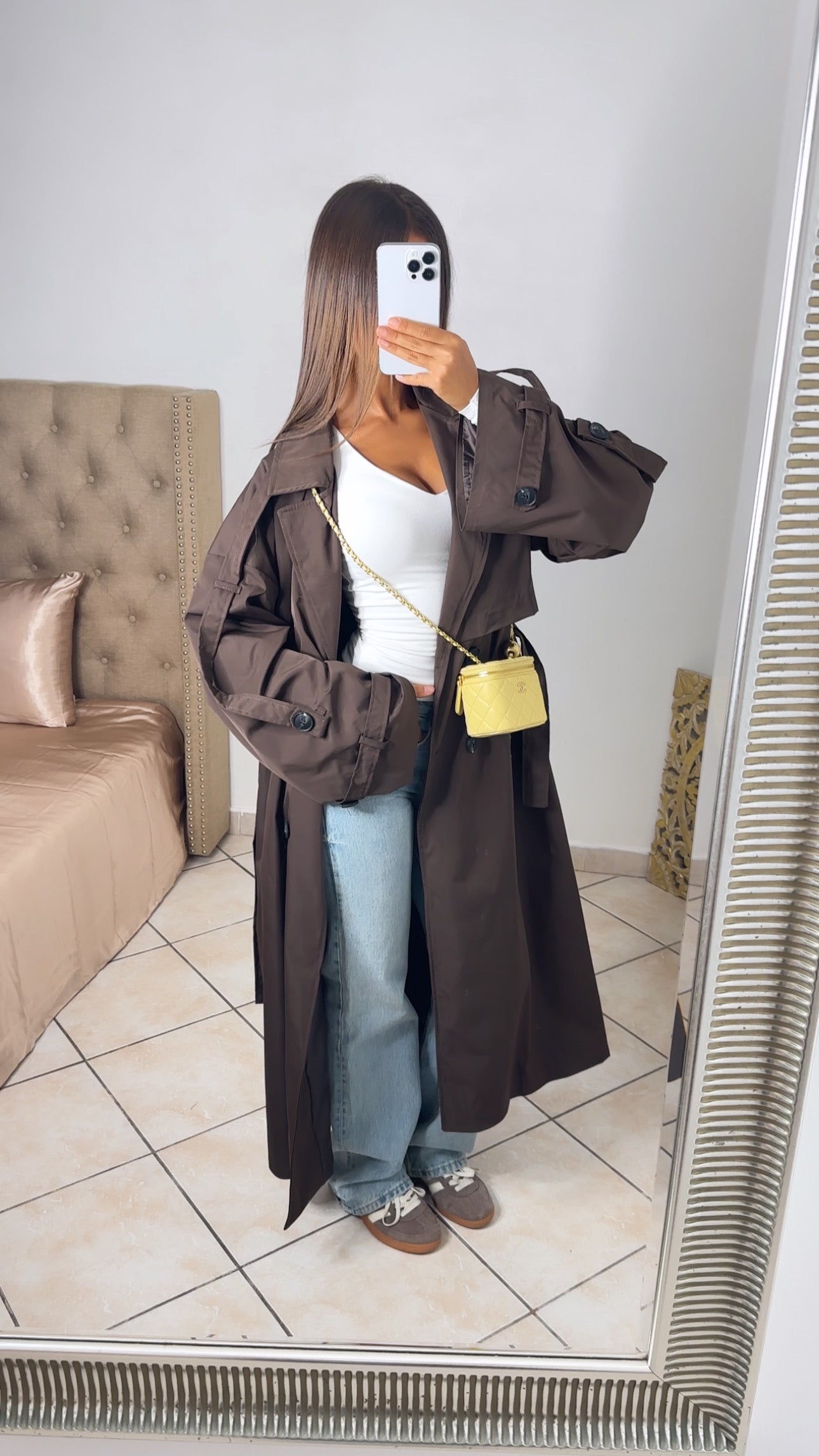Trench long oversize [MARRON]