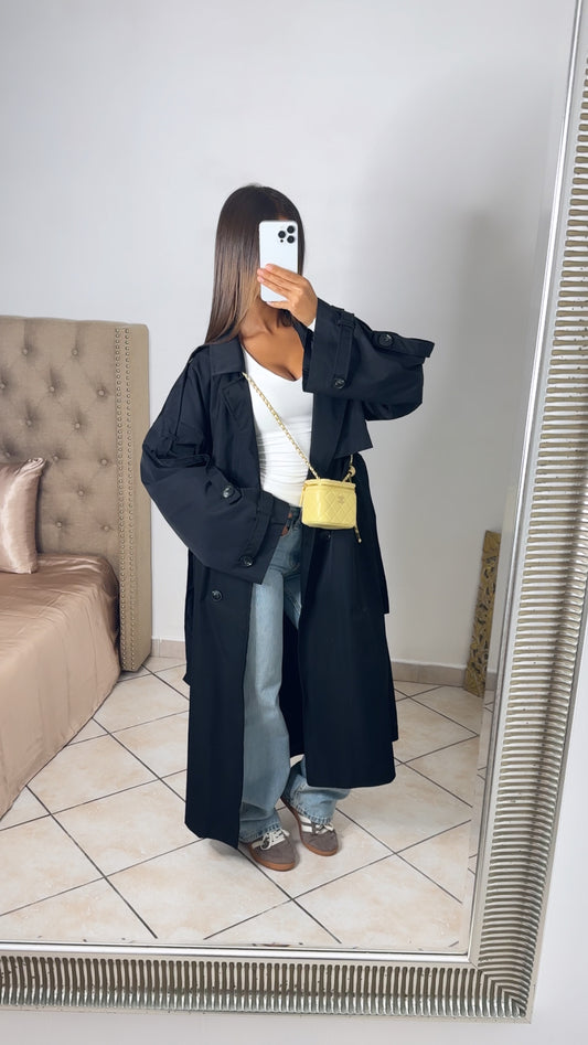 Trench long oversize [NOIR]