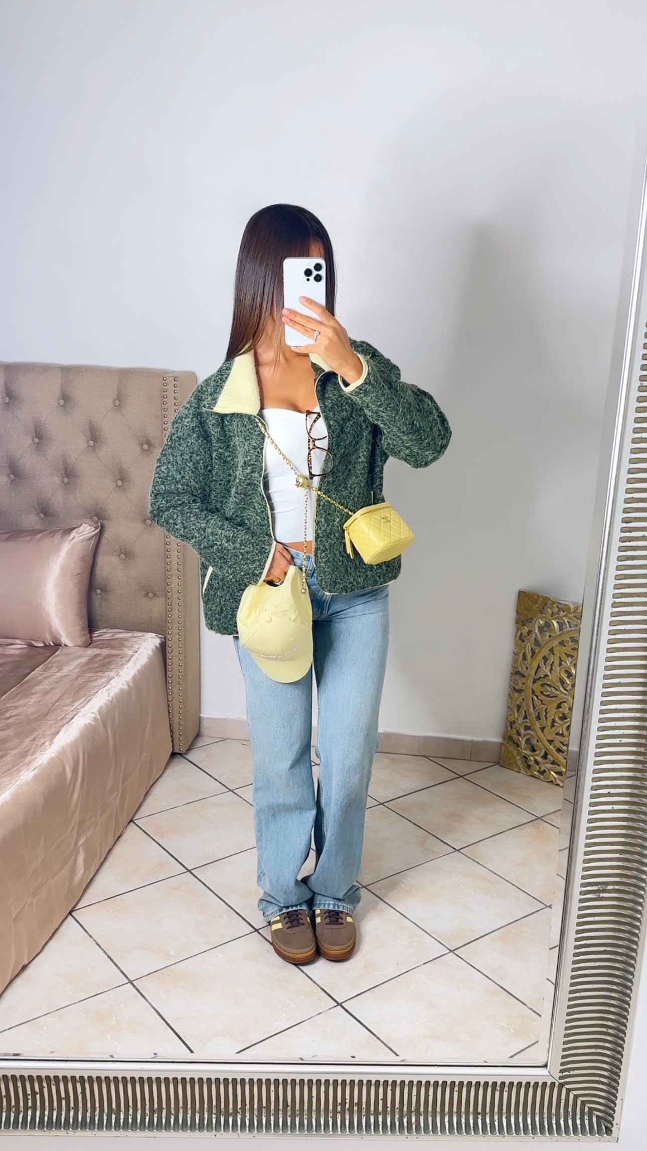 Veste à col jaune inspiration Z [KAKI]