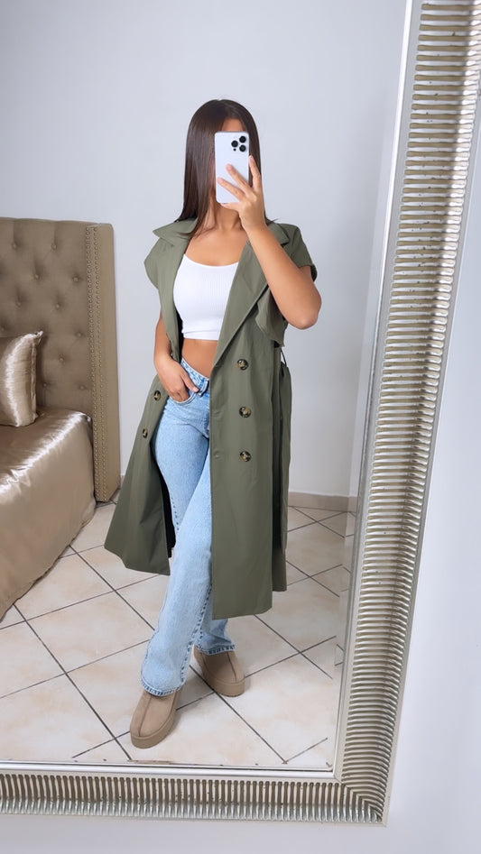 Trench sans manche [NOIR]