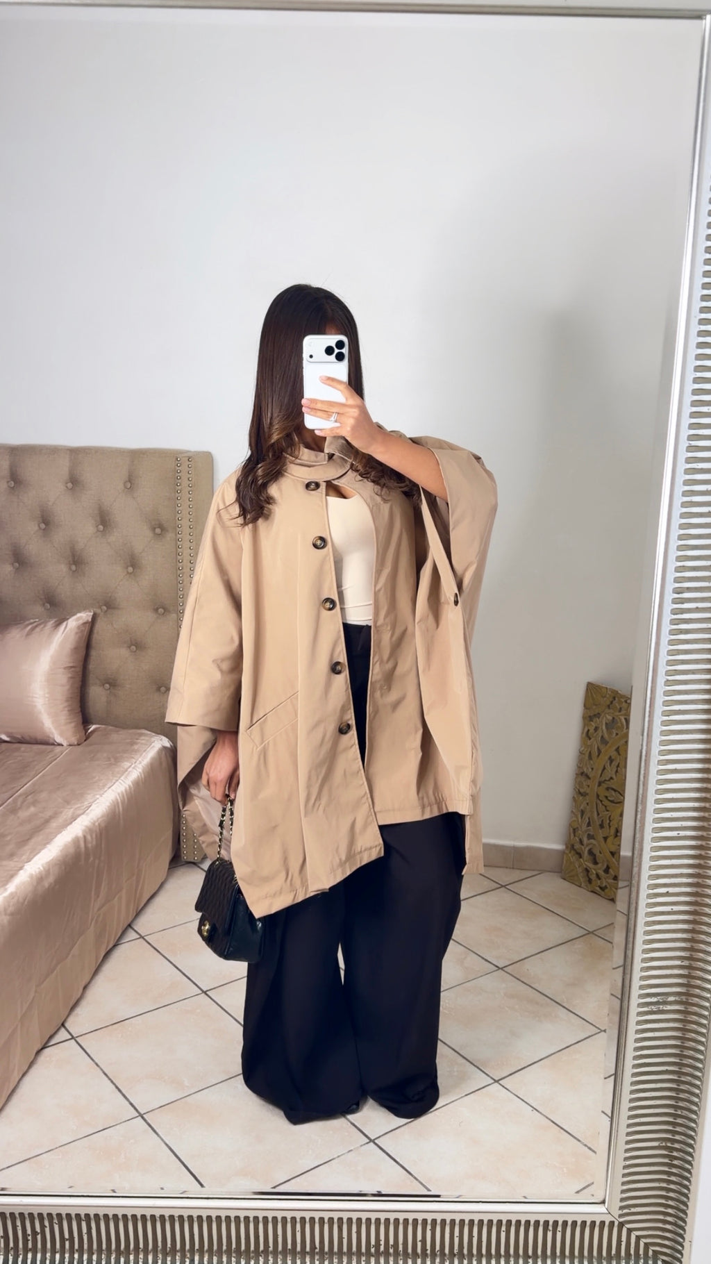 Trench oversize façon cape [CAMEL]