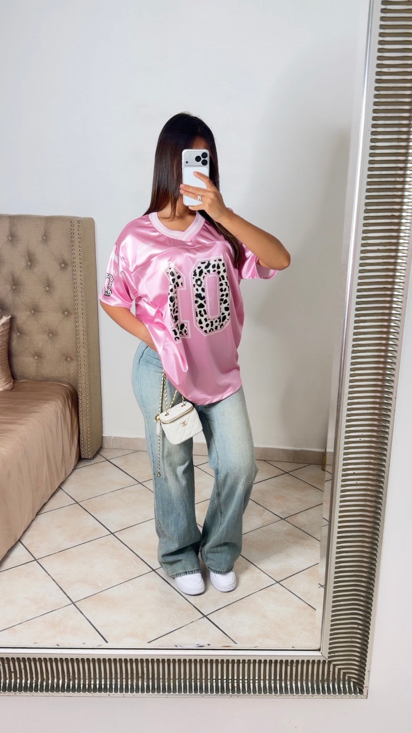 T-shirt basket oversize satiné [ROSE]