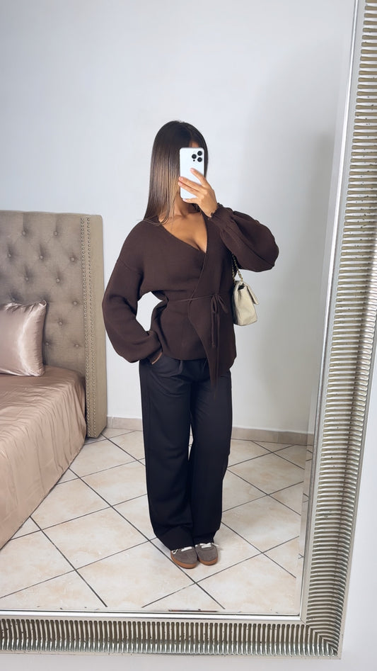 Gilet à nouer [MARRON]