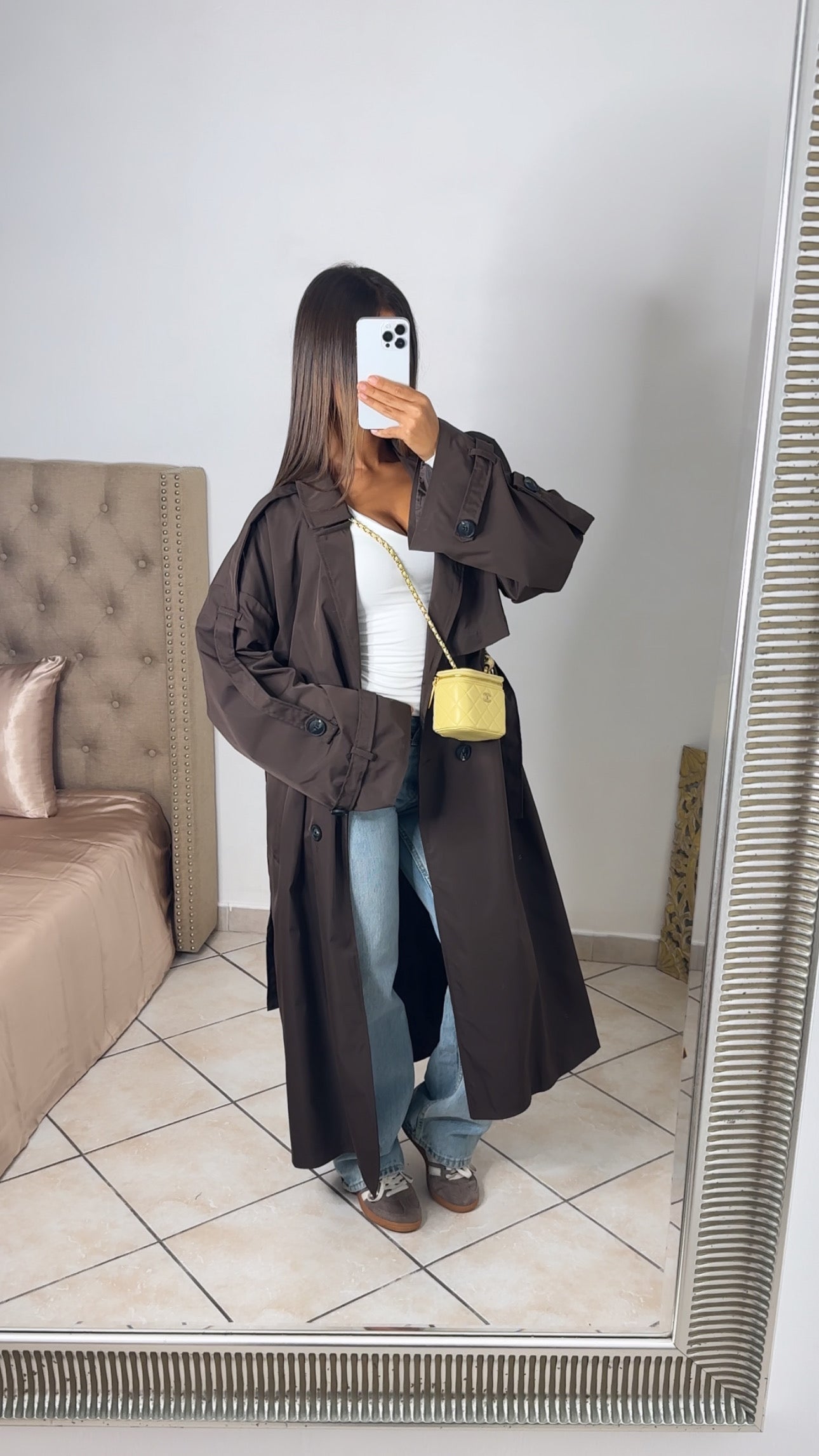 Trench long oversize [MARRON]