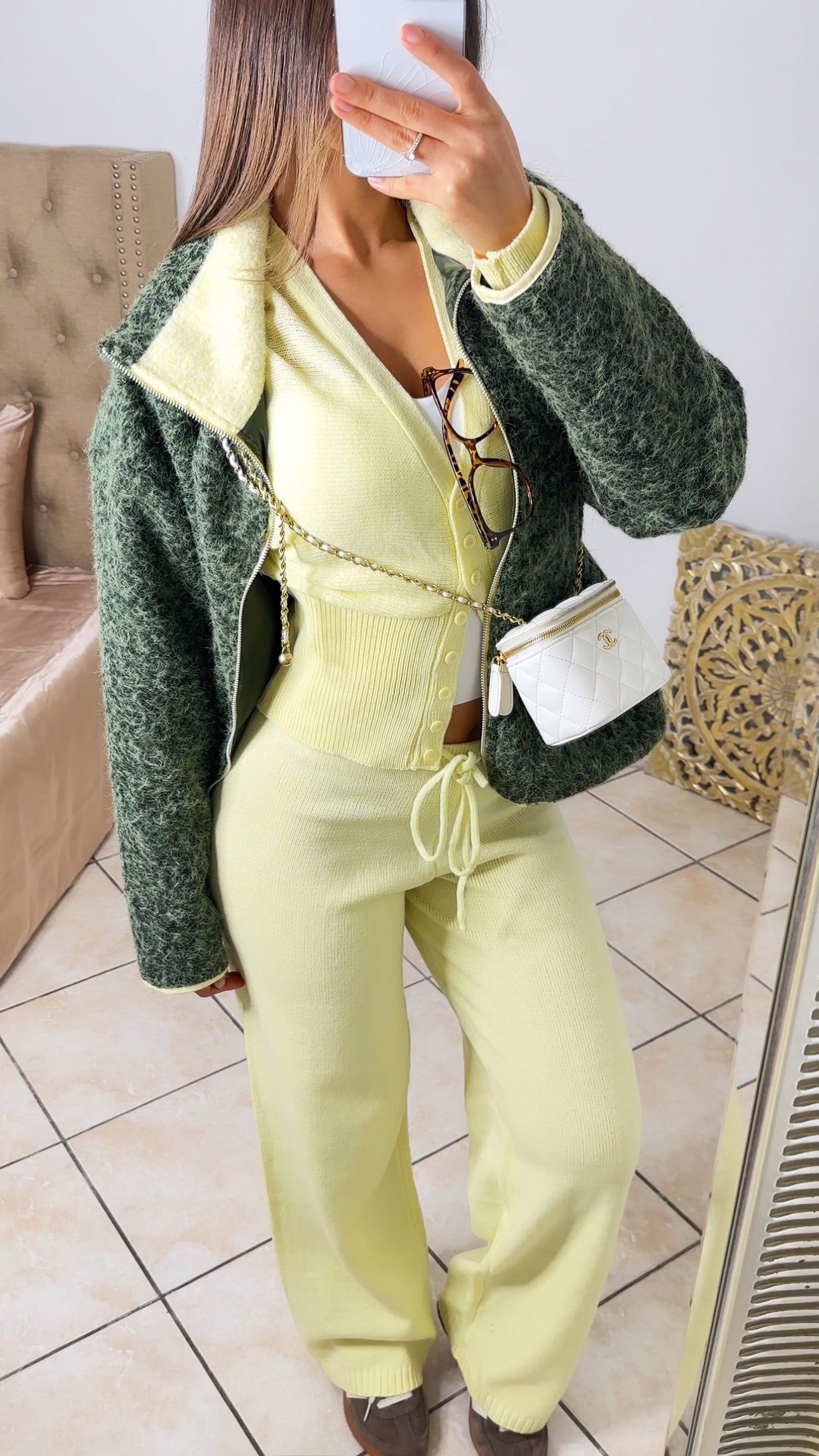 Veste à col jaune inspiration Z [KAKI]