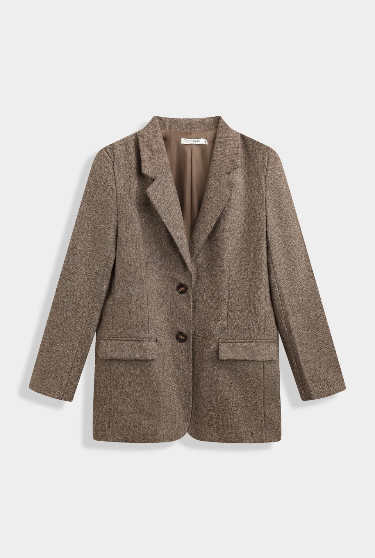 Ensemble blazer oversize et short effet laine [TAUPE]