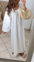 Robe en popeline de coton [BLANC]