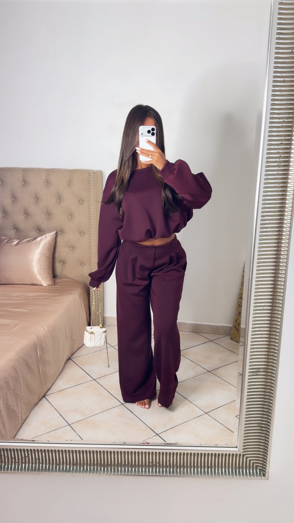 Ensemble sweat bouffant et pantalon [PRUNE]