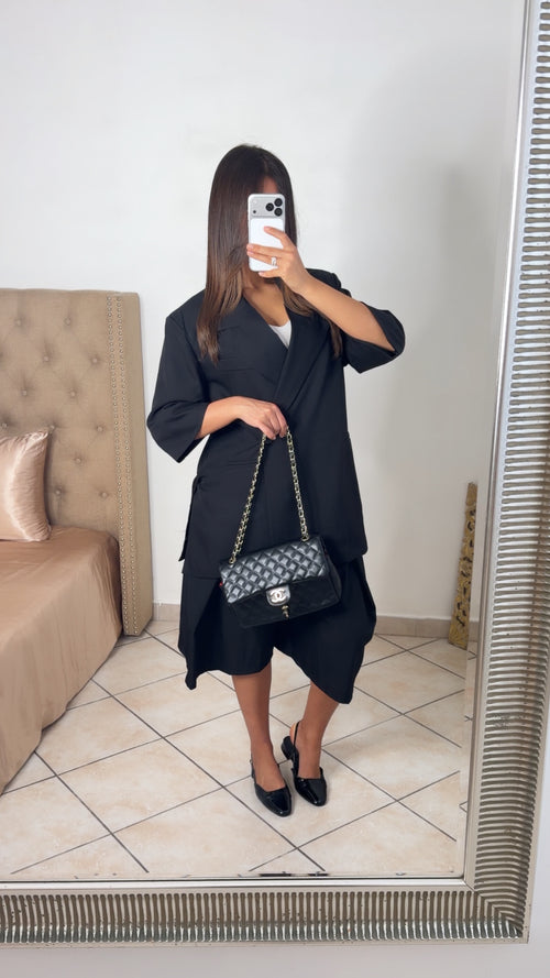 Blazer manches courtes [NOIR]