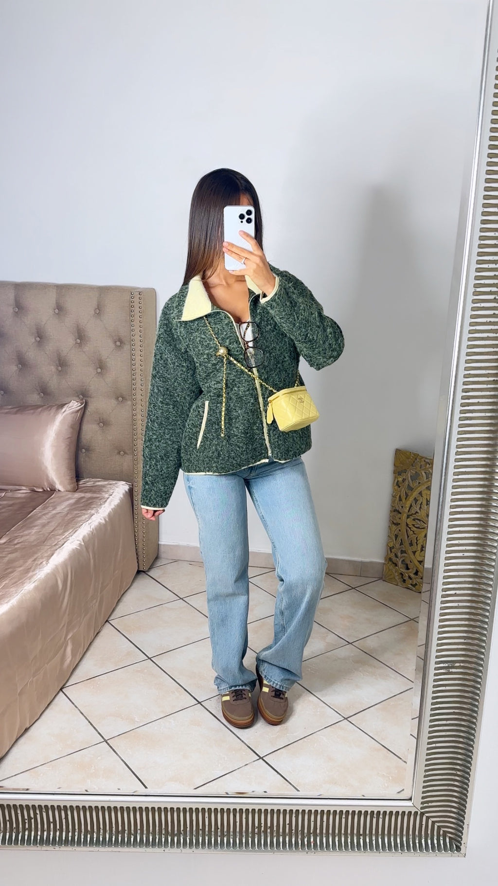 Veste à col jaune inspiration Z [KAKI]