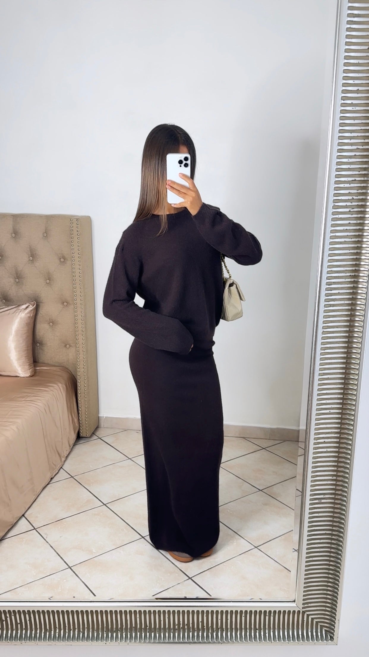 Ensemble pull & jupe [MARRON]