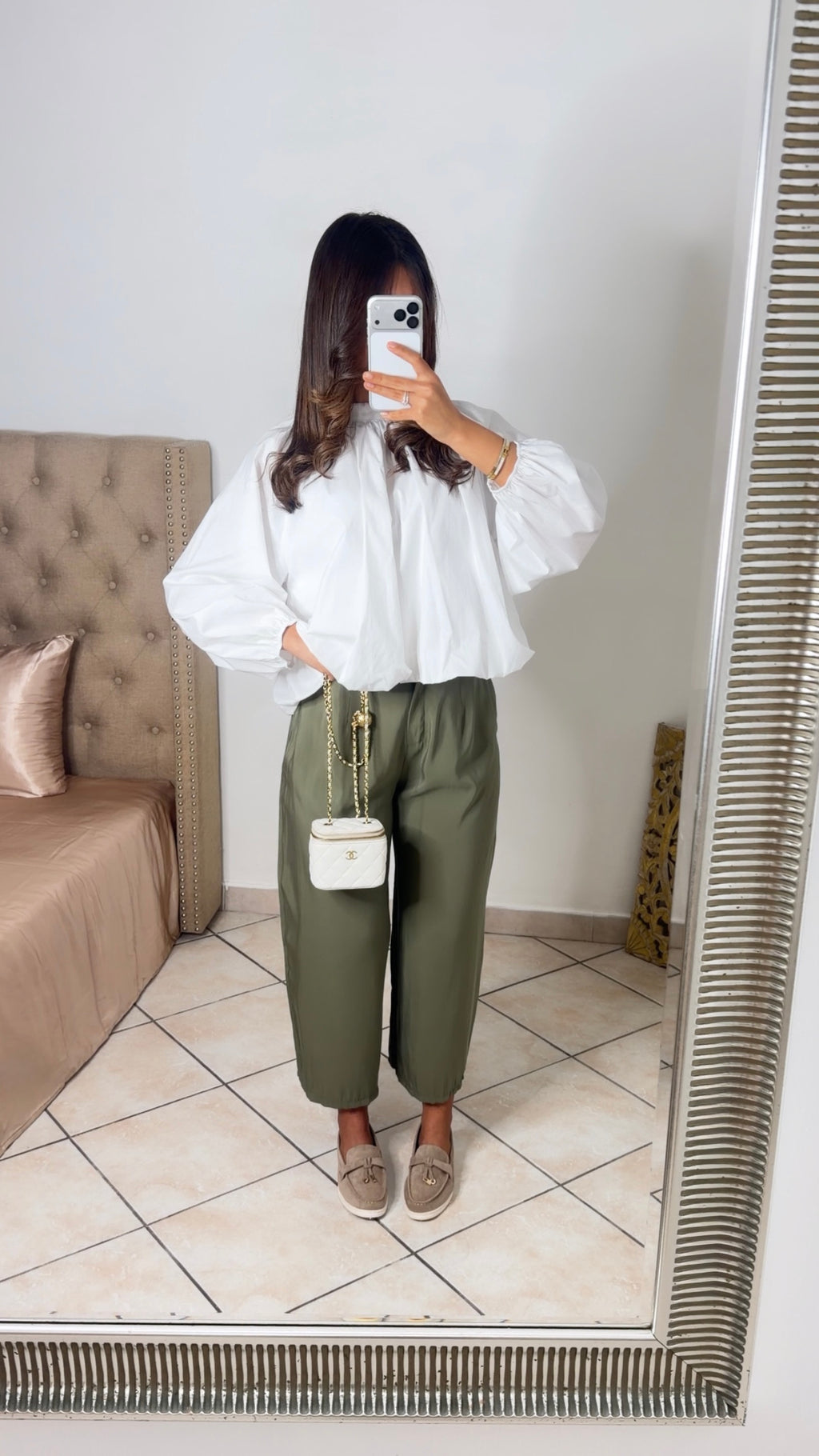 Pantalon tailleur fluide [KAKI]
