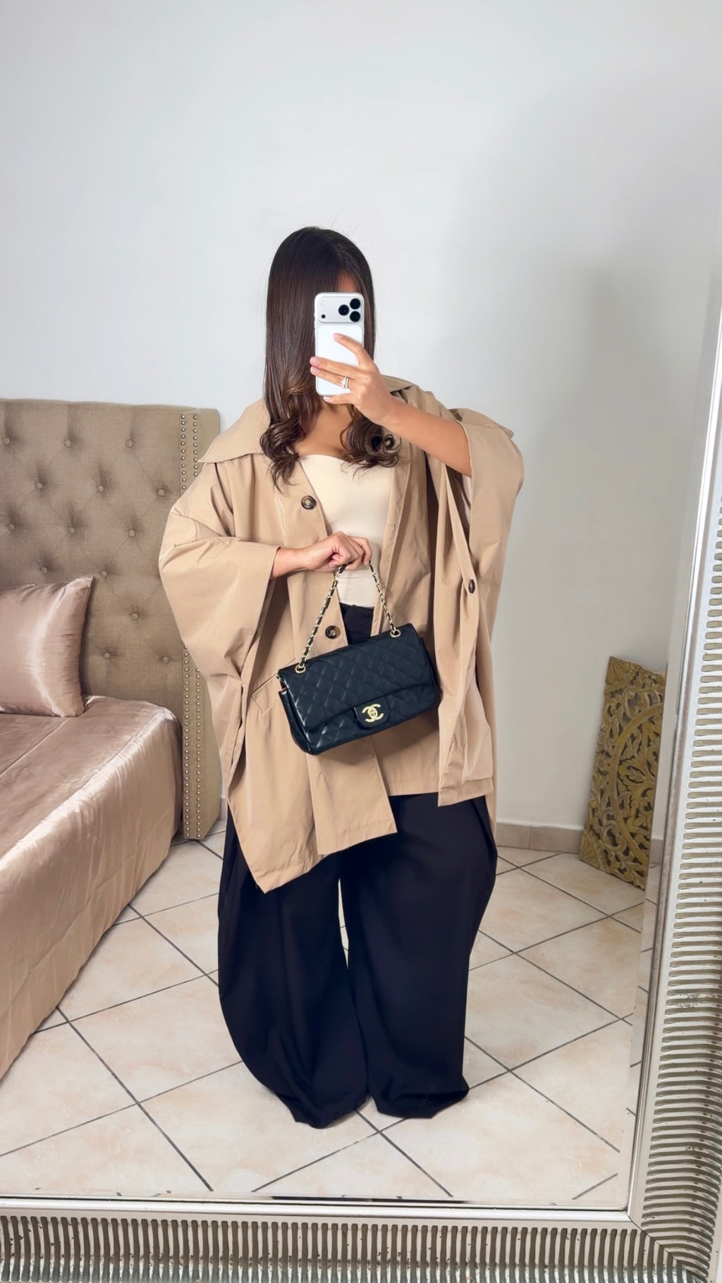 Trench oversize façon cape [CAMEL]
