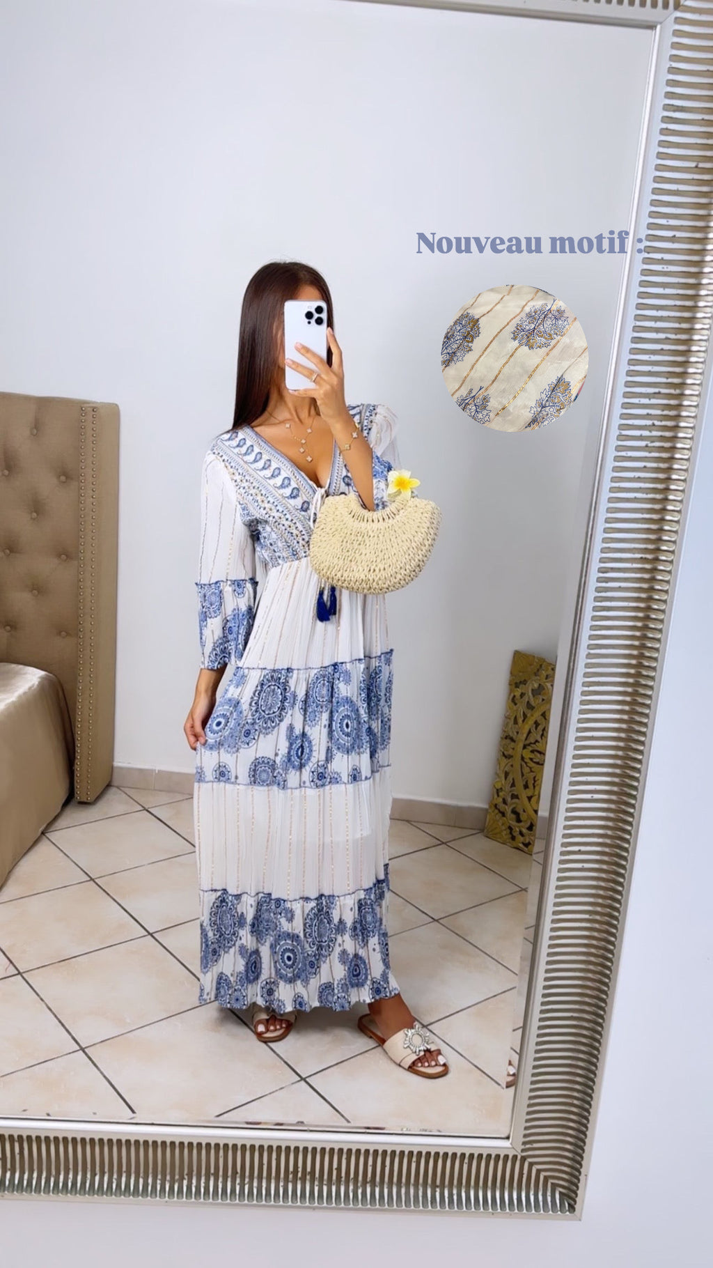 Robe bohème #139 [BLEU FONCÉ]