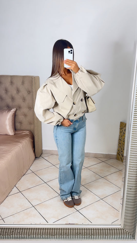 Trench court oversize [BEIGE]
