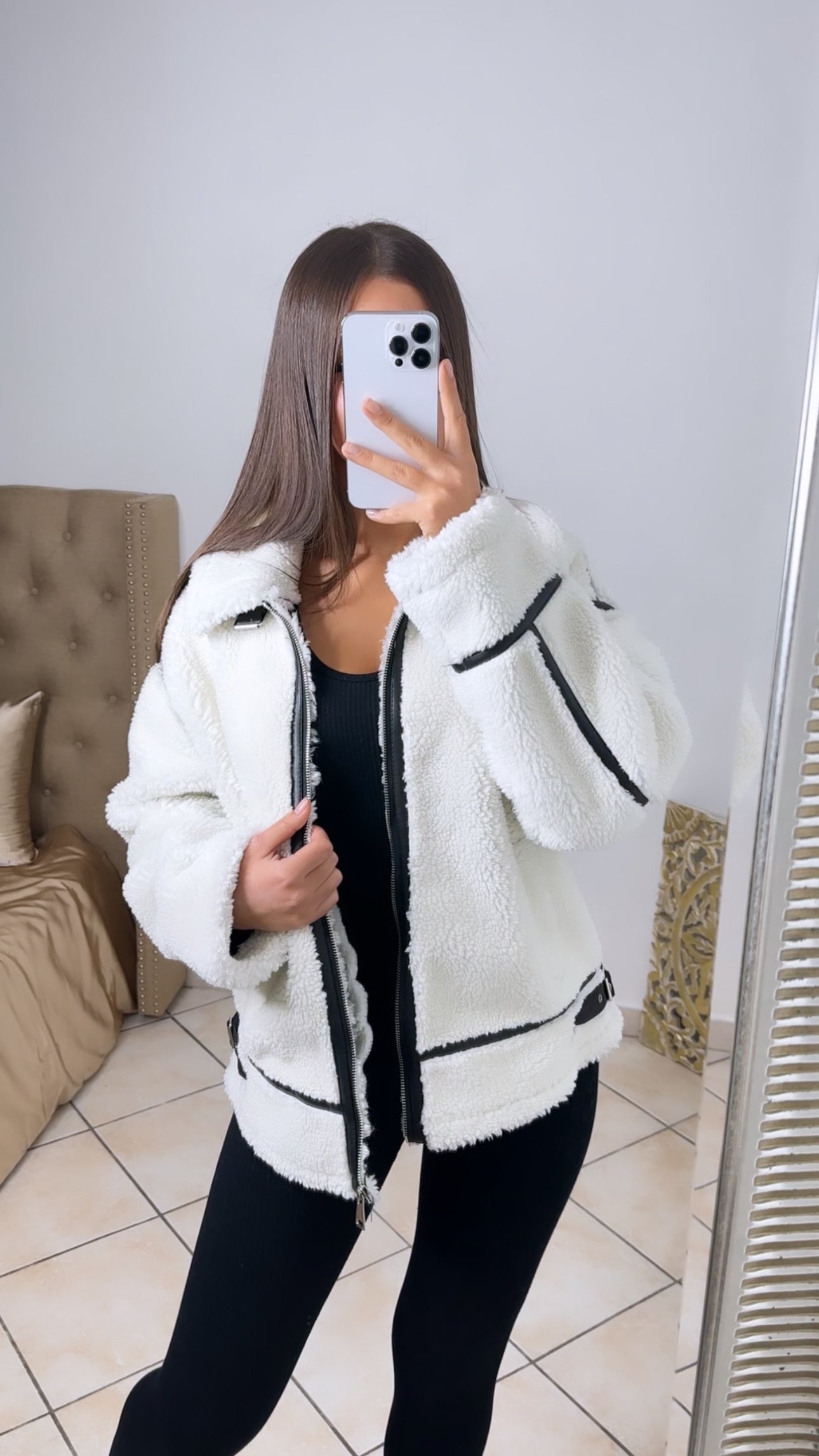 Bombardier moutonné [BLANC] #16129