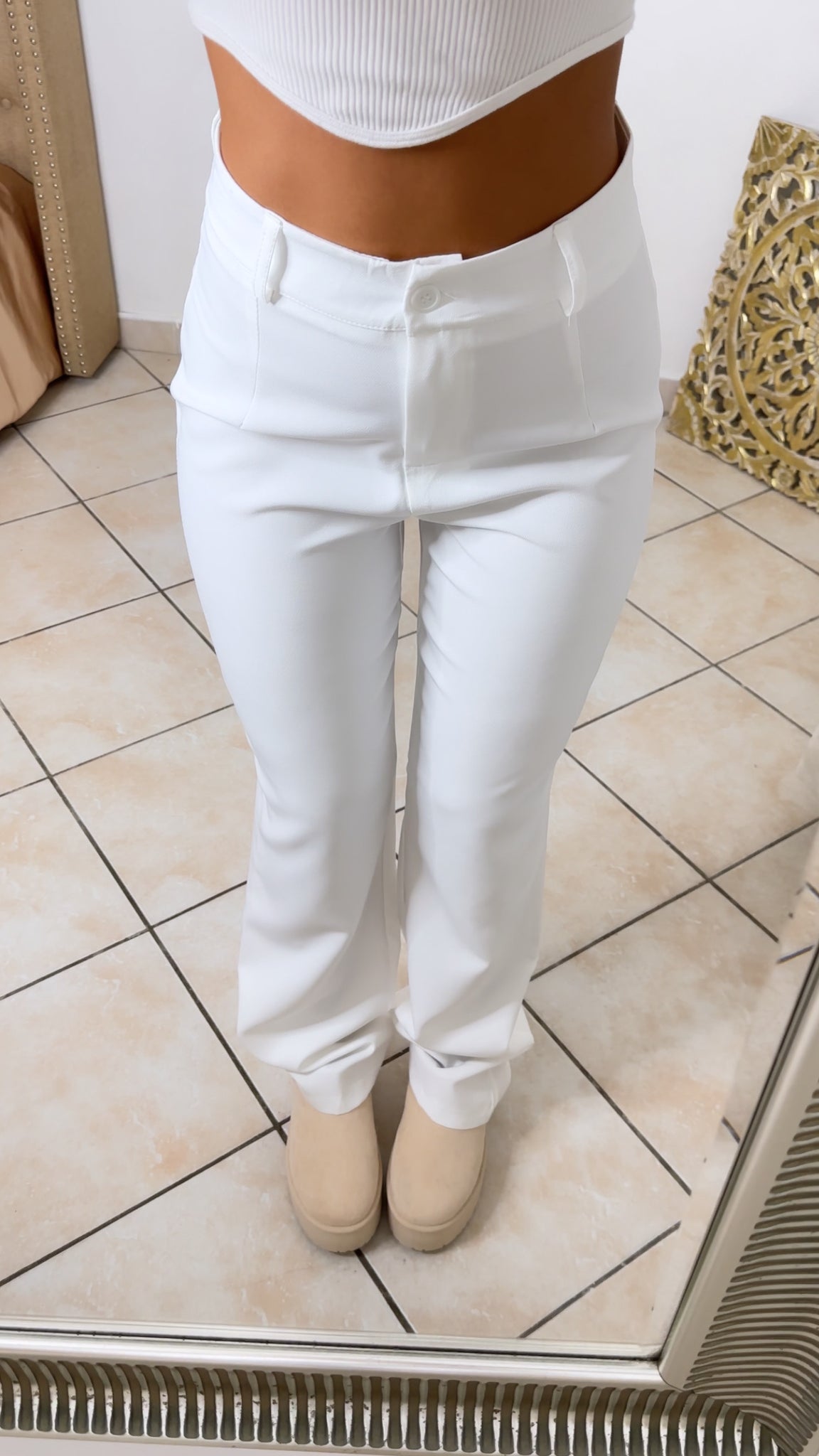 Pantalon tailleur [BLANC] #M212