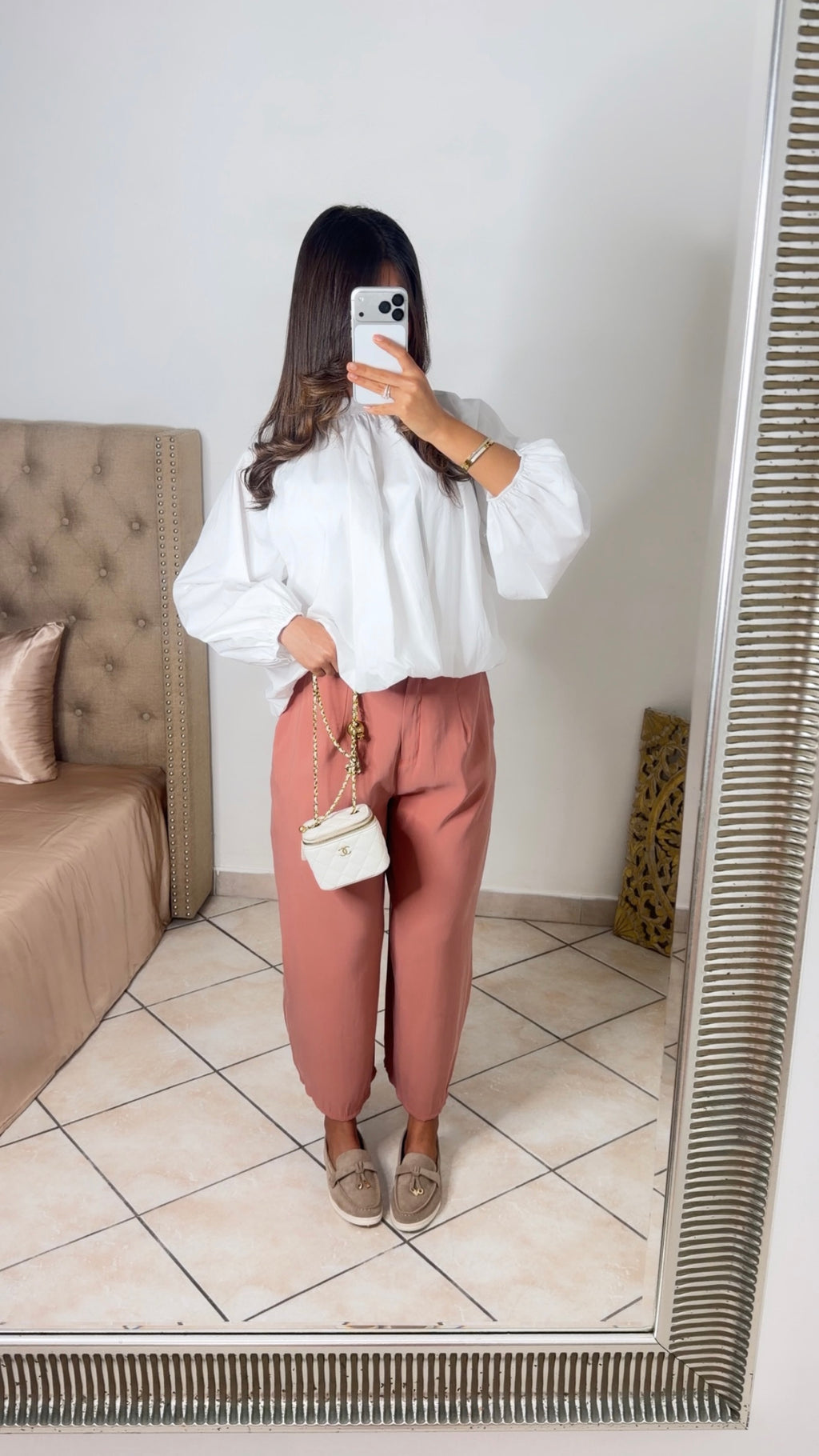Pantalon tailleur fluide [CORAIL]