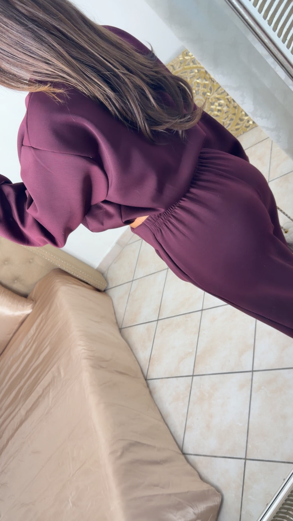 Ensemble sweat bouffant et pantalon [PRUNE]